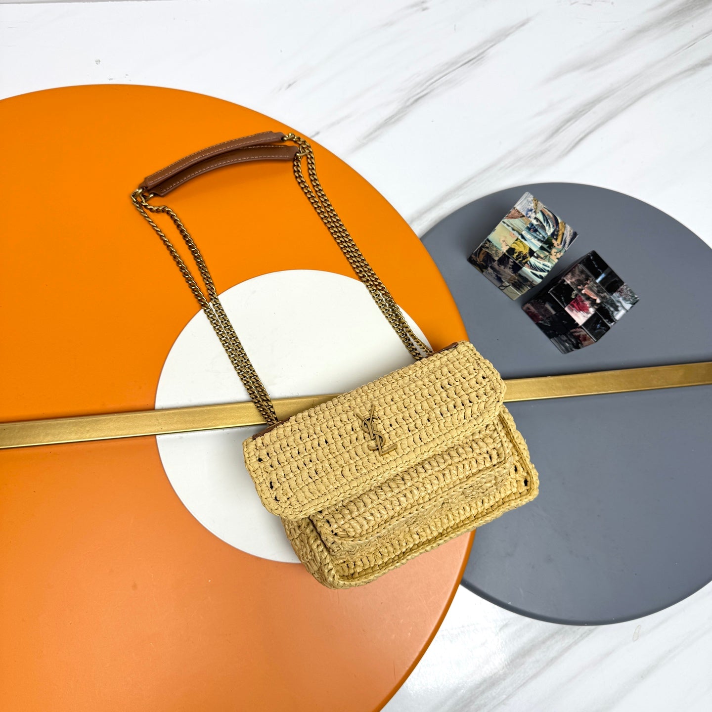 YSL 2026 Niki Medium Handbag Beige Woven