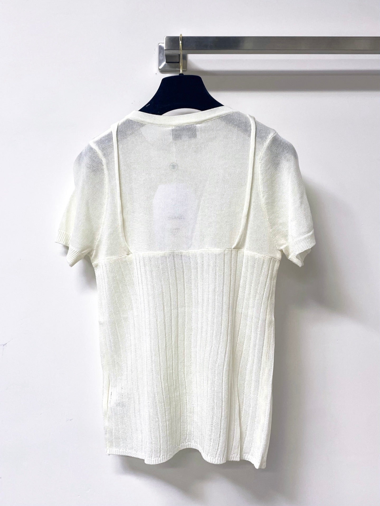 Chanel 2026 Shirt Grey White Tencel Wool 295254