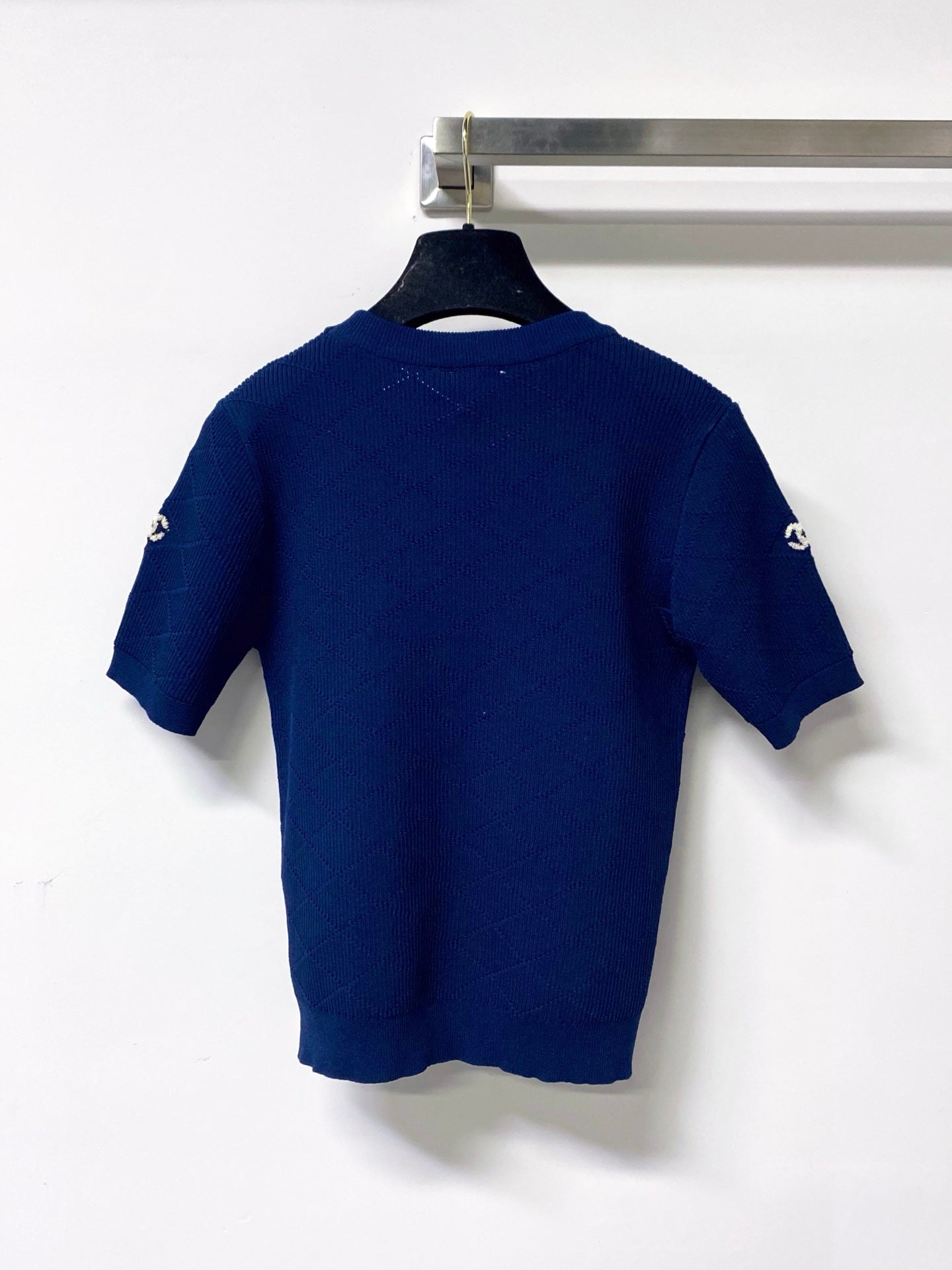 Chanel 2026 Short-Sleeve Shirt White Logo Wool 310325