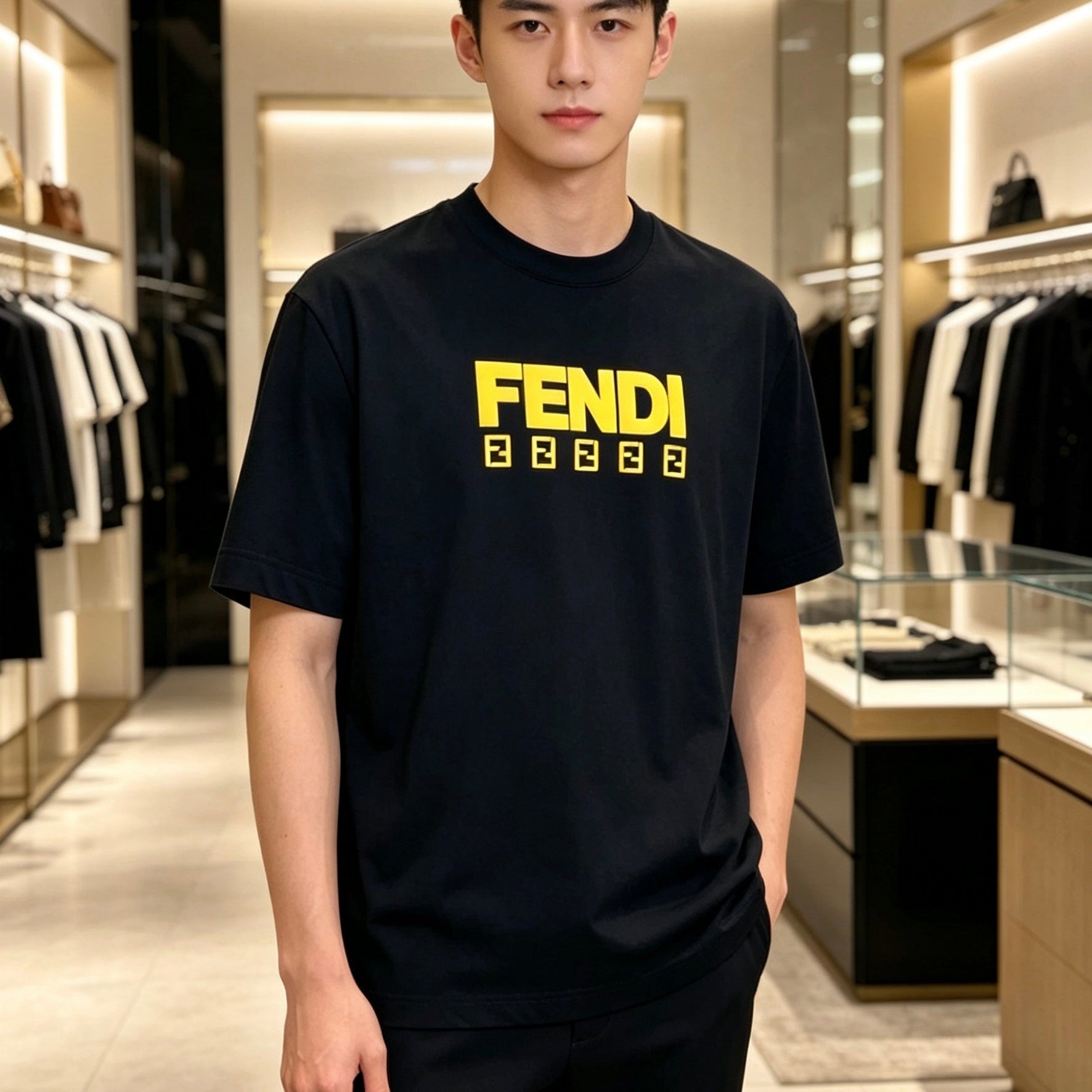 Fendi 2026 Men's Short-Sleeve T-Shirt Cotton 830791