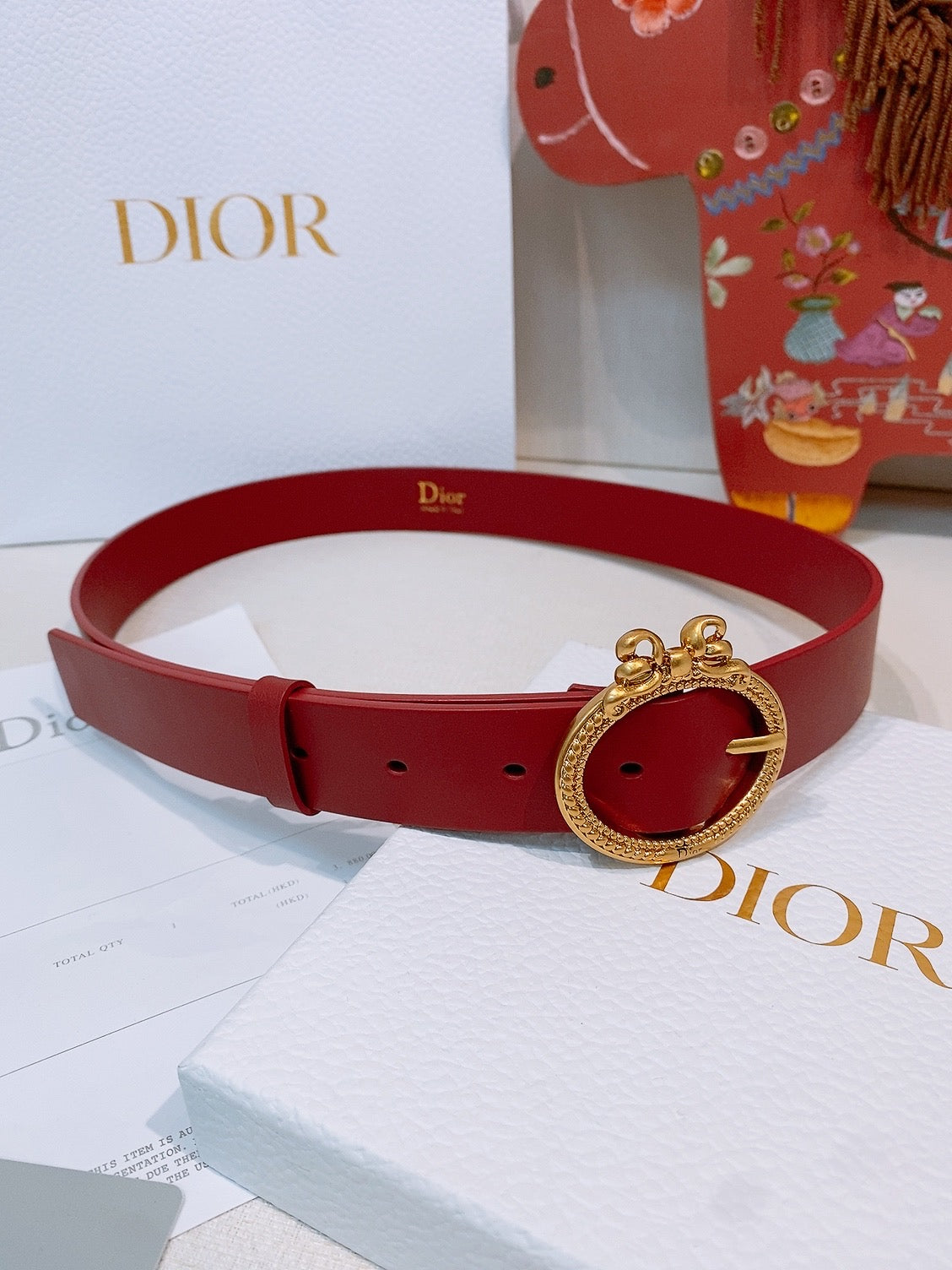 Dior Médaillon Belt 30mm With Bow Calfskin 207707