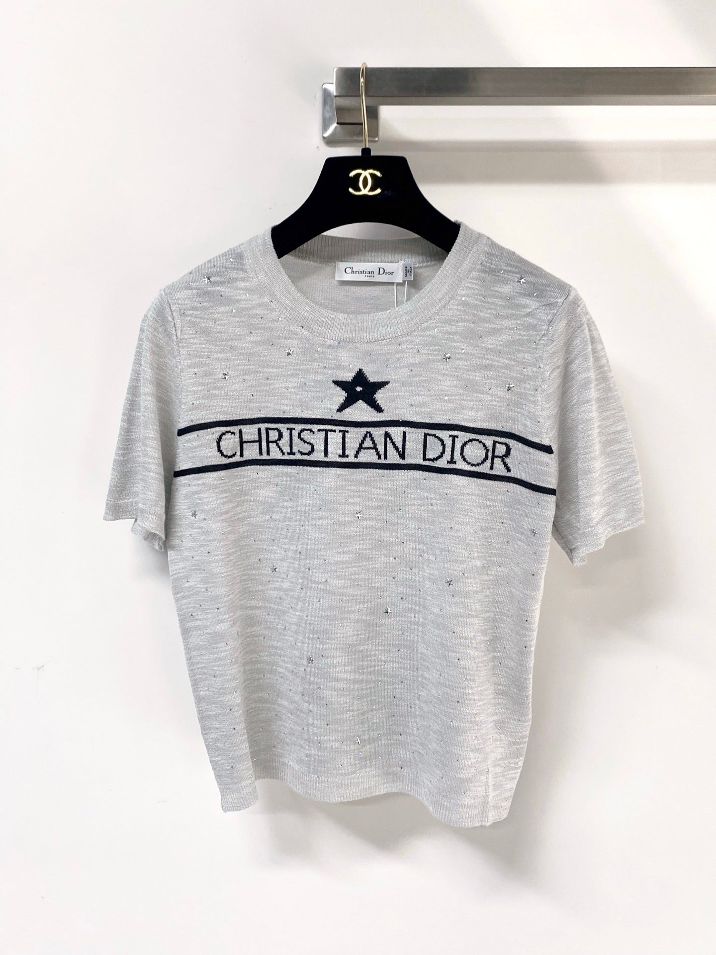 Dior 2026 Star and Logo Knit T-shirt Tencel 405697
