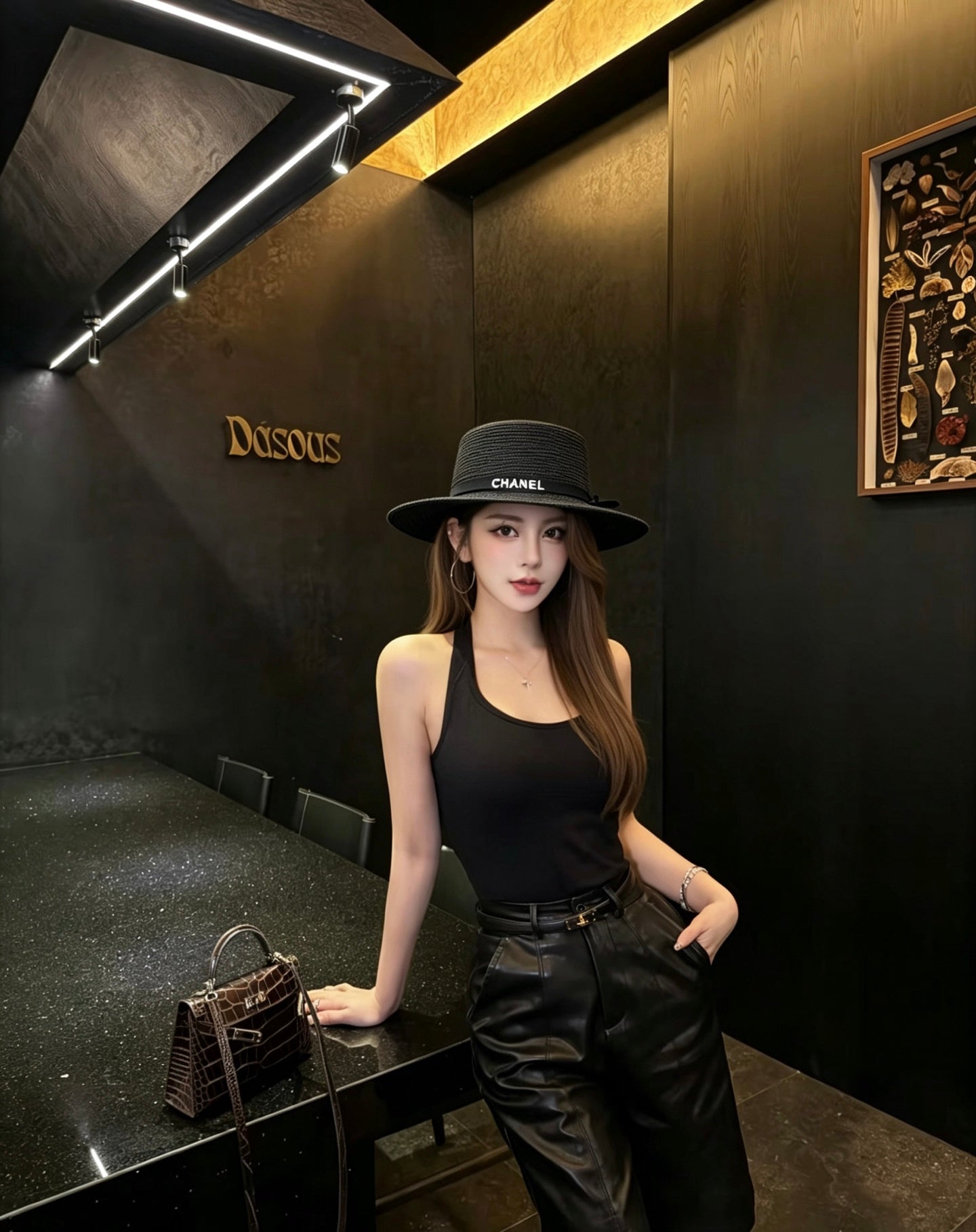 Chanel Flat Top Hat 212716