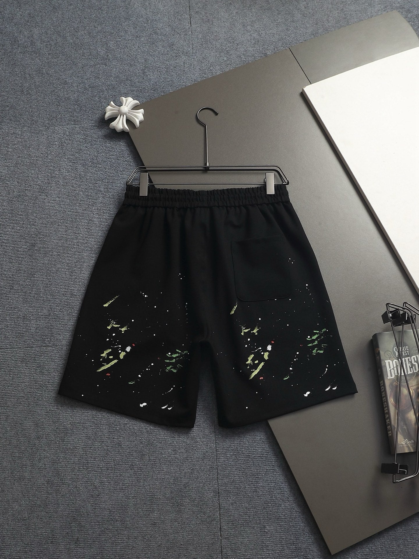 CD 26A Men Terry Cloth Short Oblique Embroidery Fabric 285977