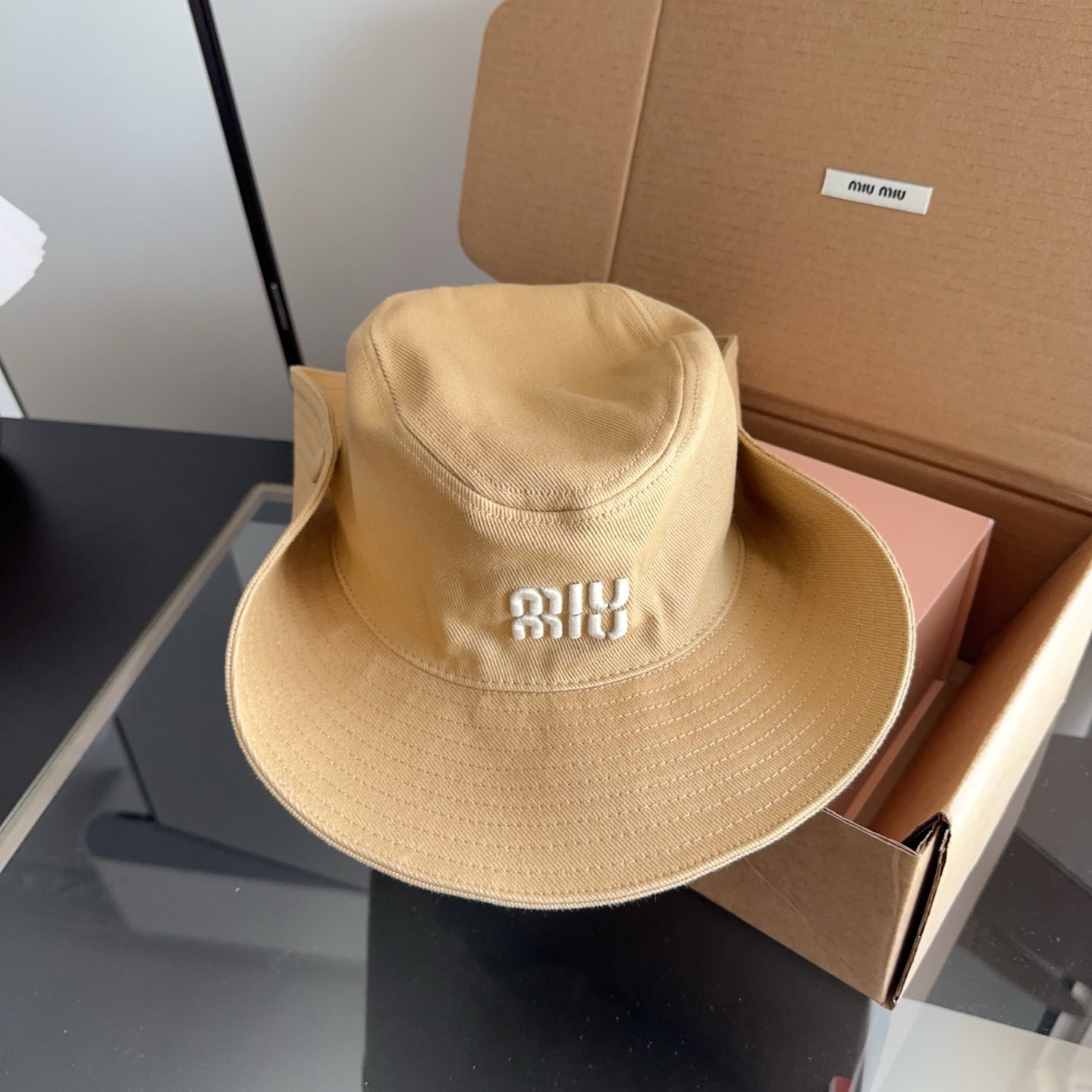 Miumiu Drill Hat 299646