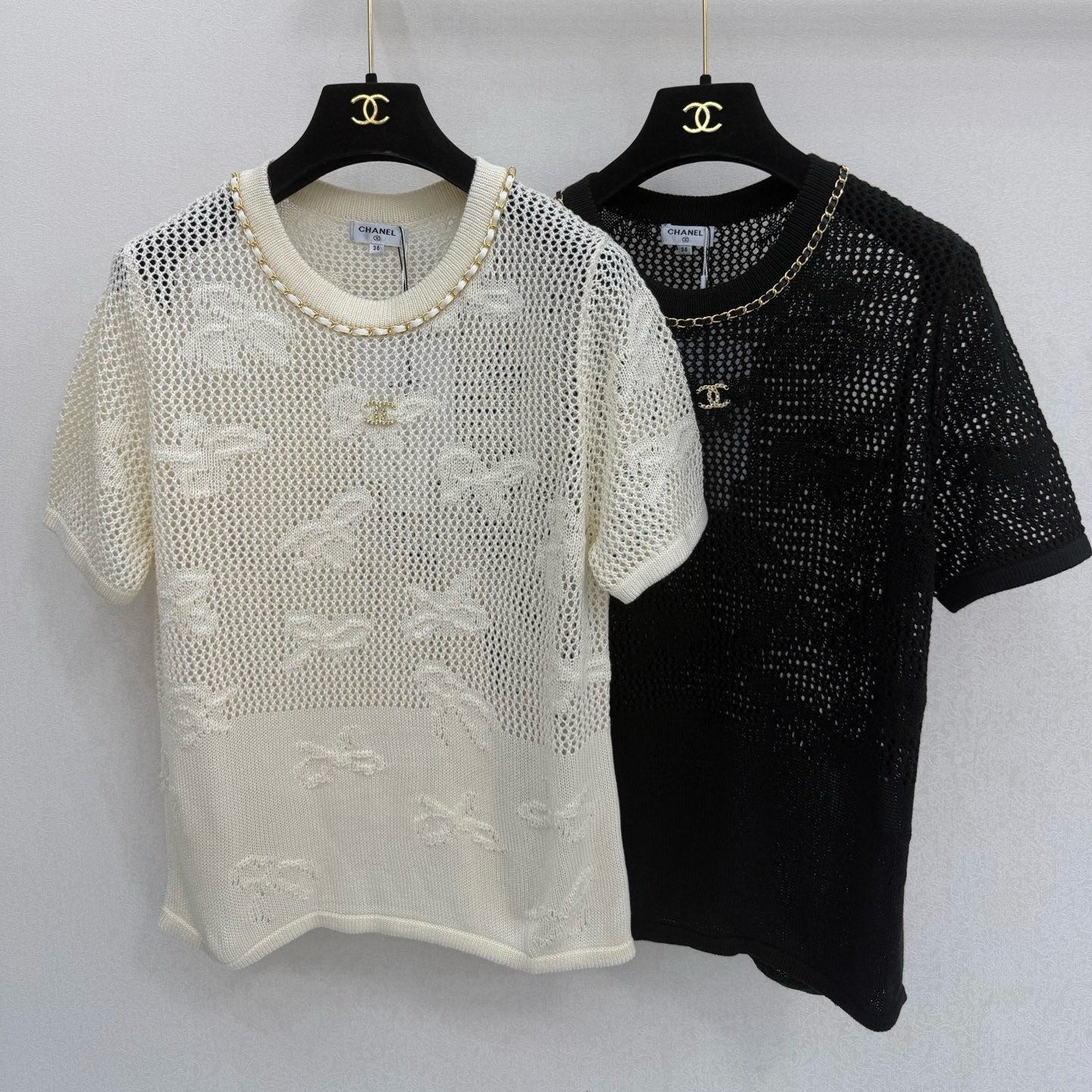 Chanel 2026 Crew Neck Short-sleeved Shirt Cotton 394842