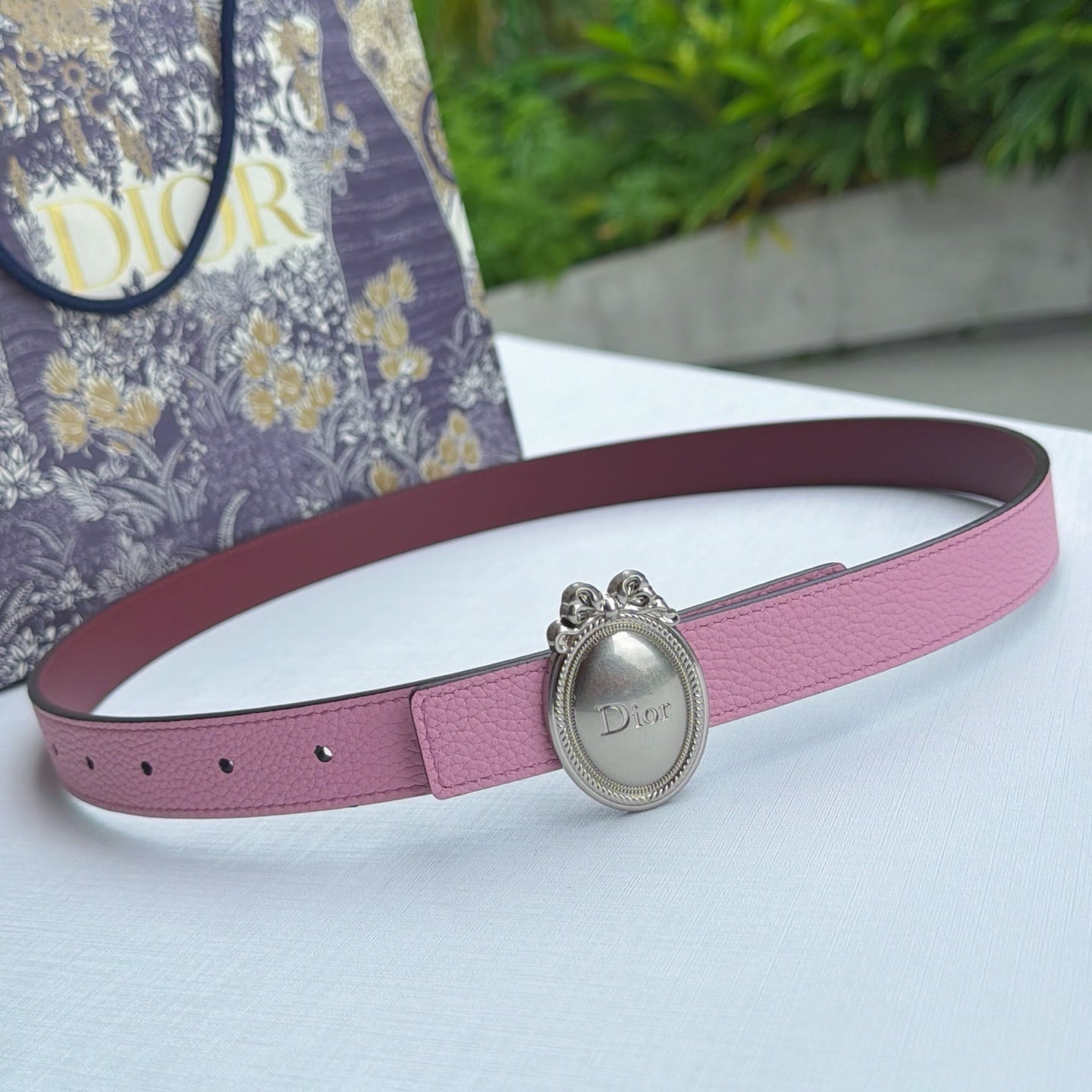 Dior Médaillon Belt 25mm Two-tone Calfskin 210914