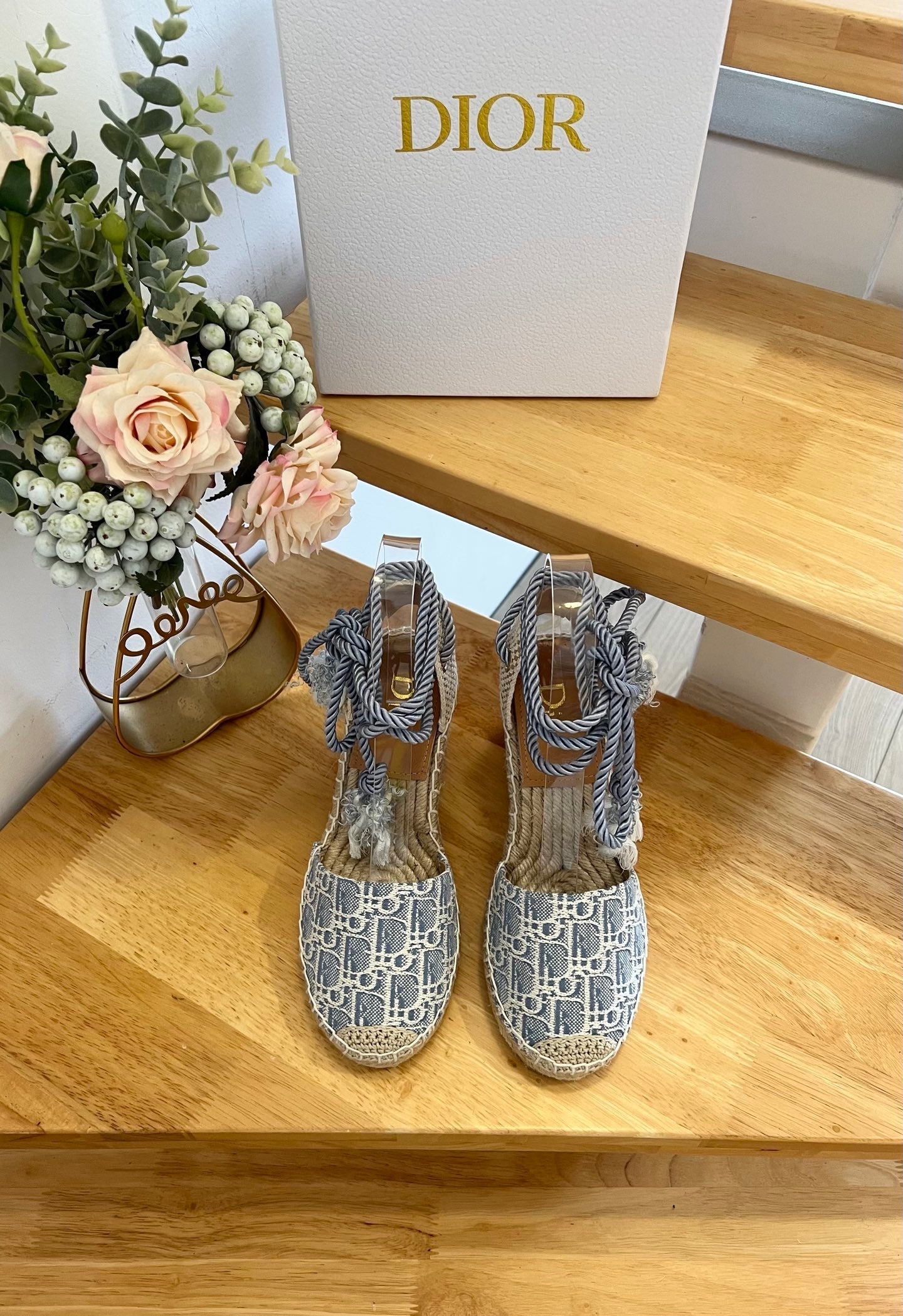 Dior 2026 Wedge Espadrille Canvas Straw 919957