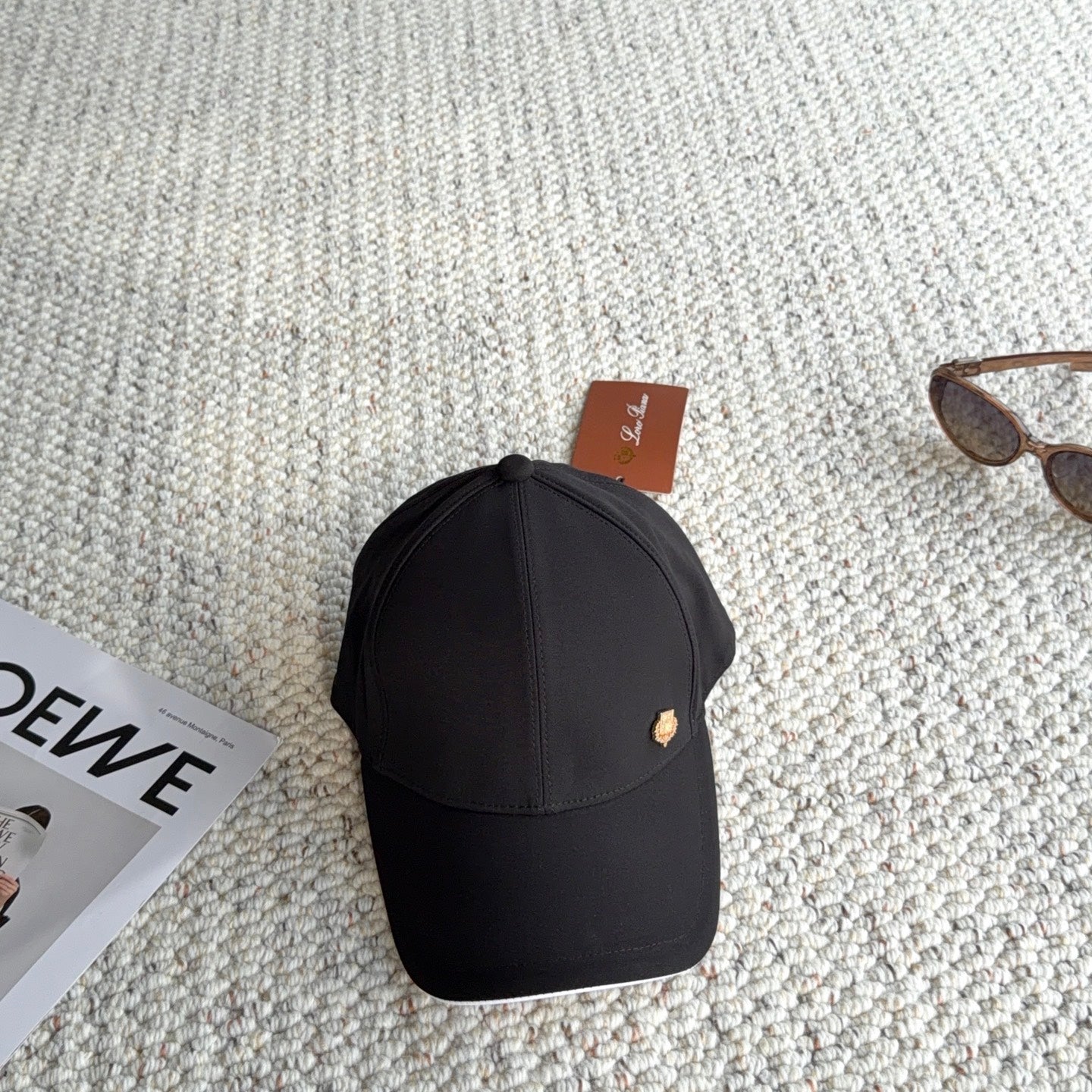 Loro Piana Baseball Cap with Metal Logo 425743
