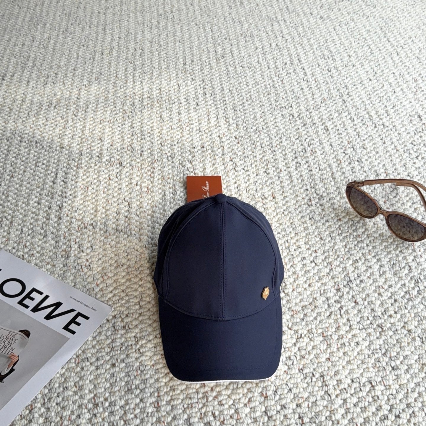 Loro Piana Baseball Cap with Metal Logo 425743