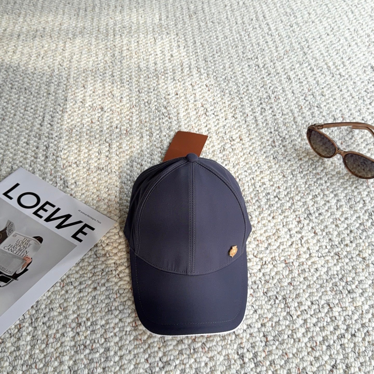 Loro Piana Baseball Cap with Metal Logo 425743