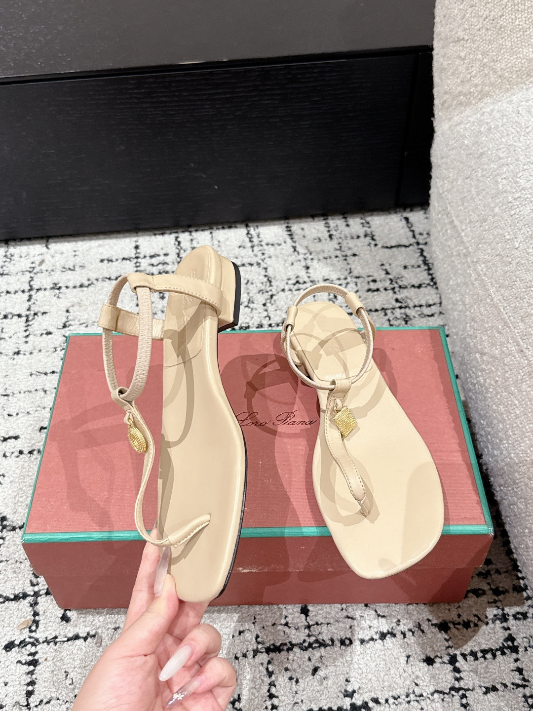 LP Mindil Infra Sandal Light Beige Sheepskin 312458