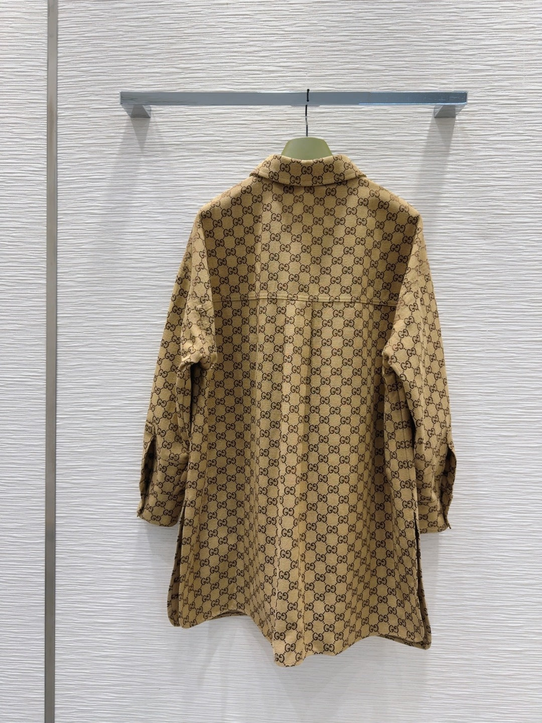 Gucci 2025 Shirt Camel and Ebony Polyester Fiber