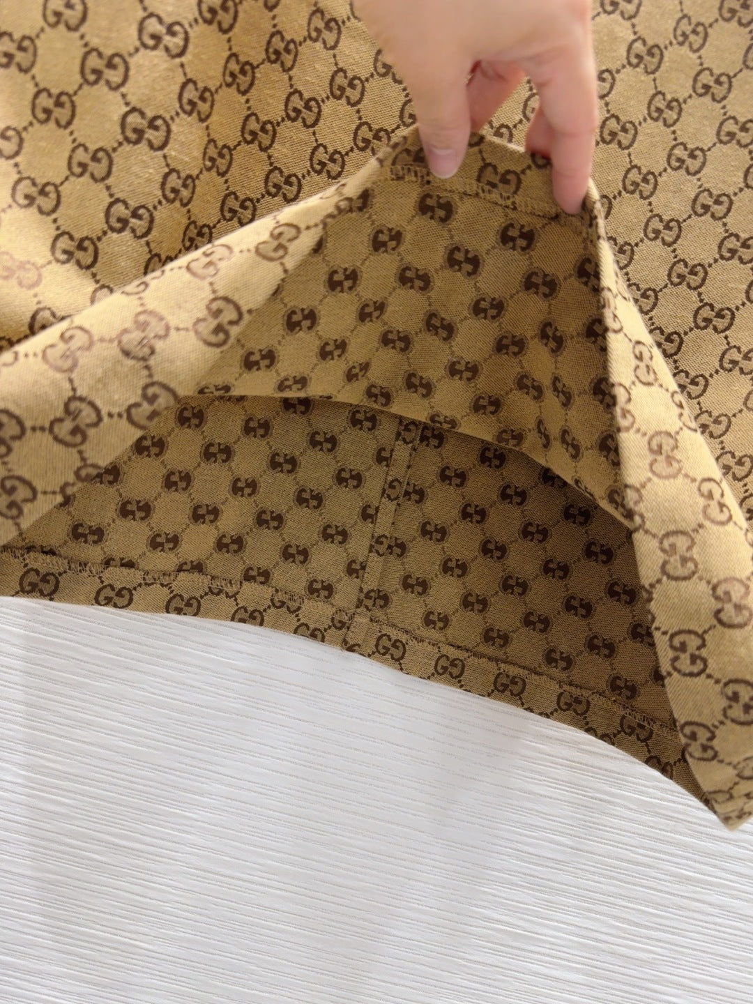 Gucci 2025 Long Skirt Camel and Ebony Polyester Fiber