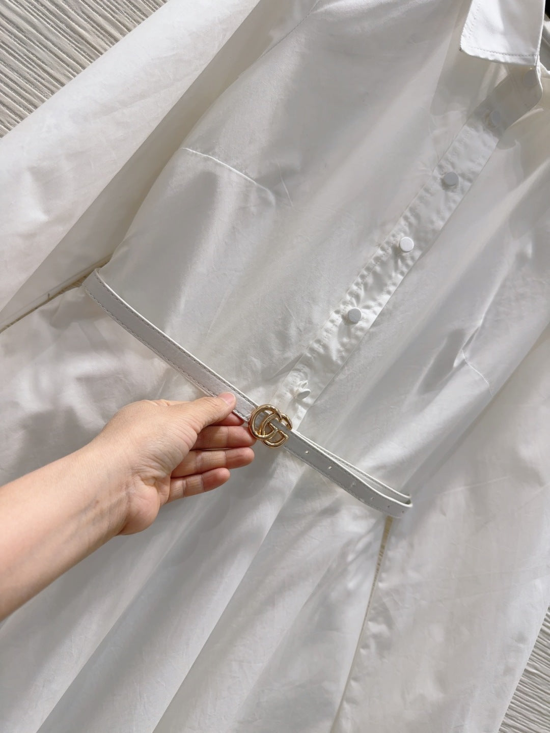 Gucci 2025 Shirt Dress White Cotton