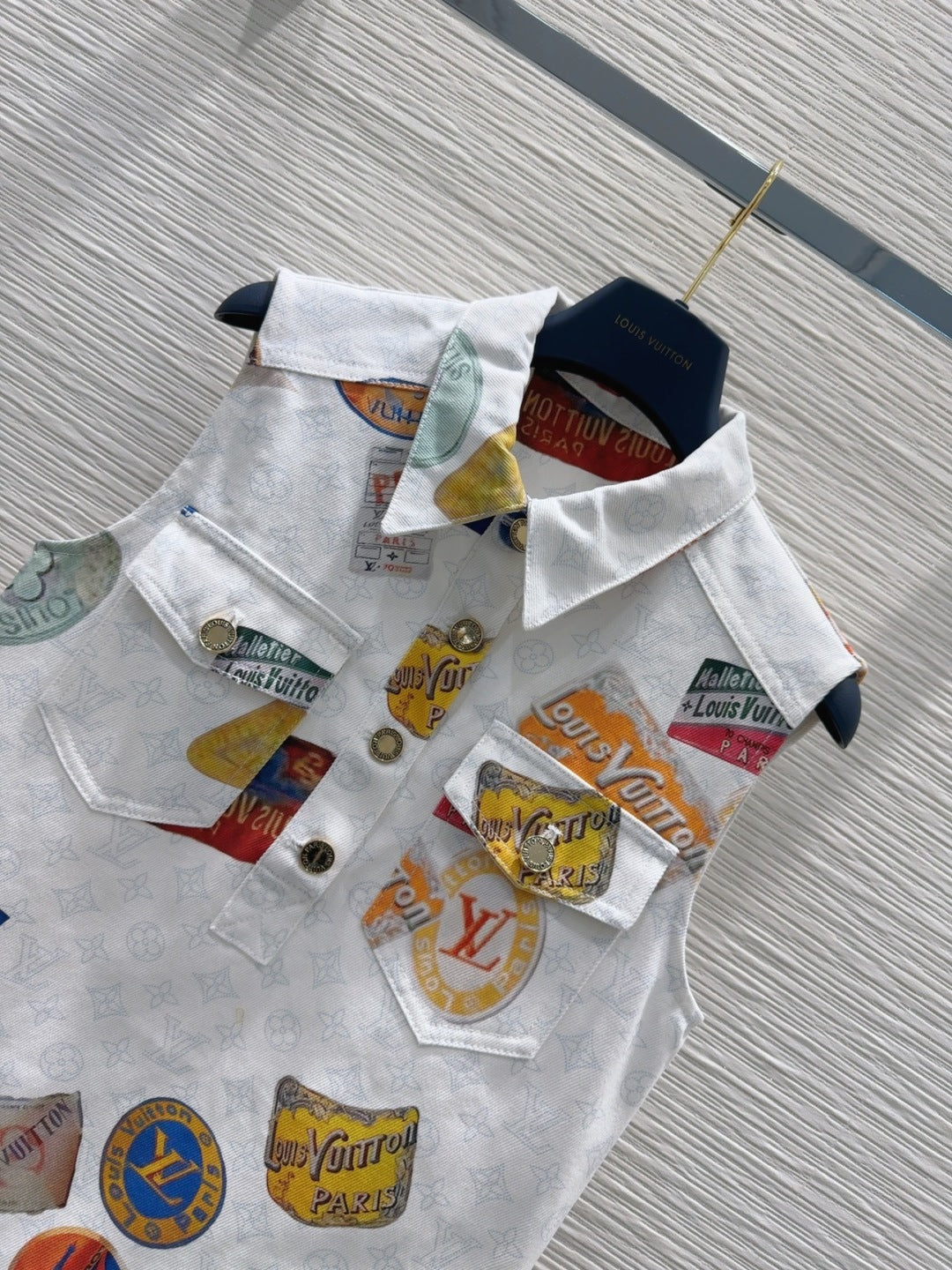 LV 25 Unique Logo Dress Multicolor Cotton