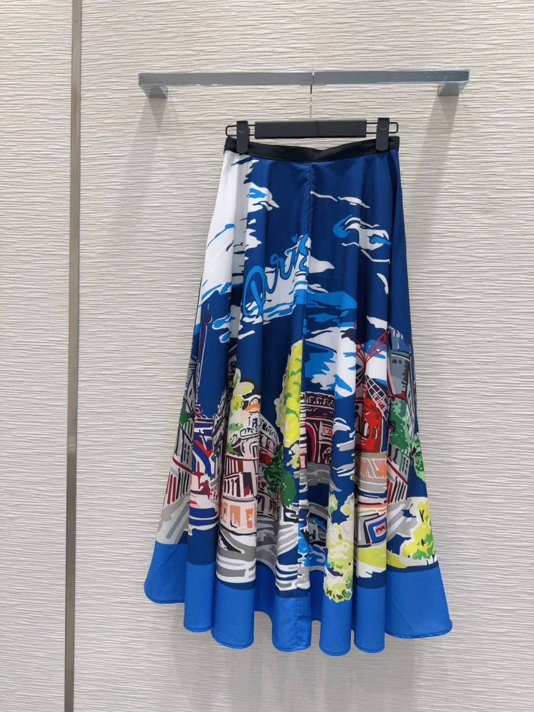 CD 25 Long Skirt Blue mix Colors Polyester