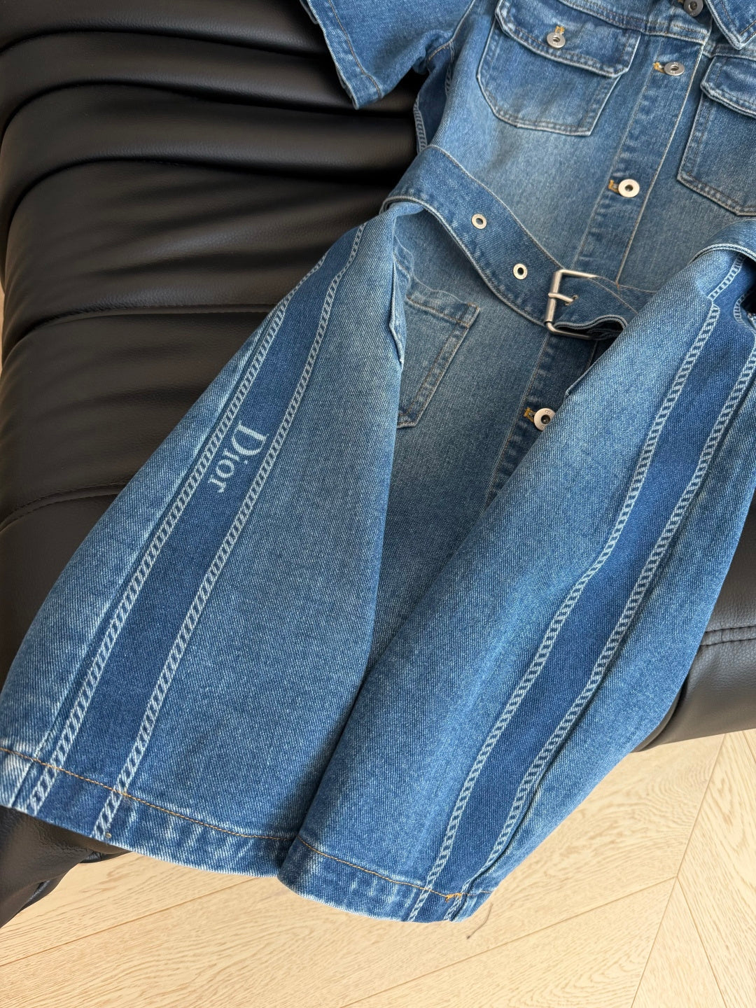 Dior 2026 Denim Dress with Belt Blue Cotton 391780
