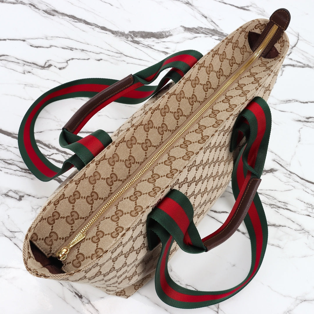 Gucci 2026 Tote Bag 29cm Brown Canvas