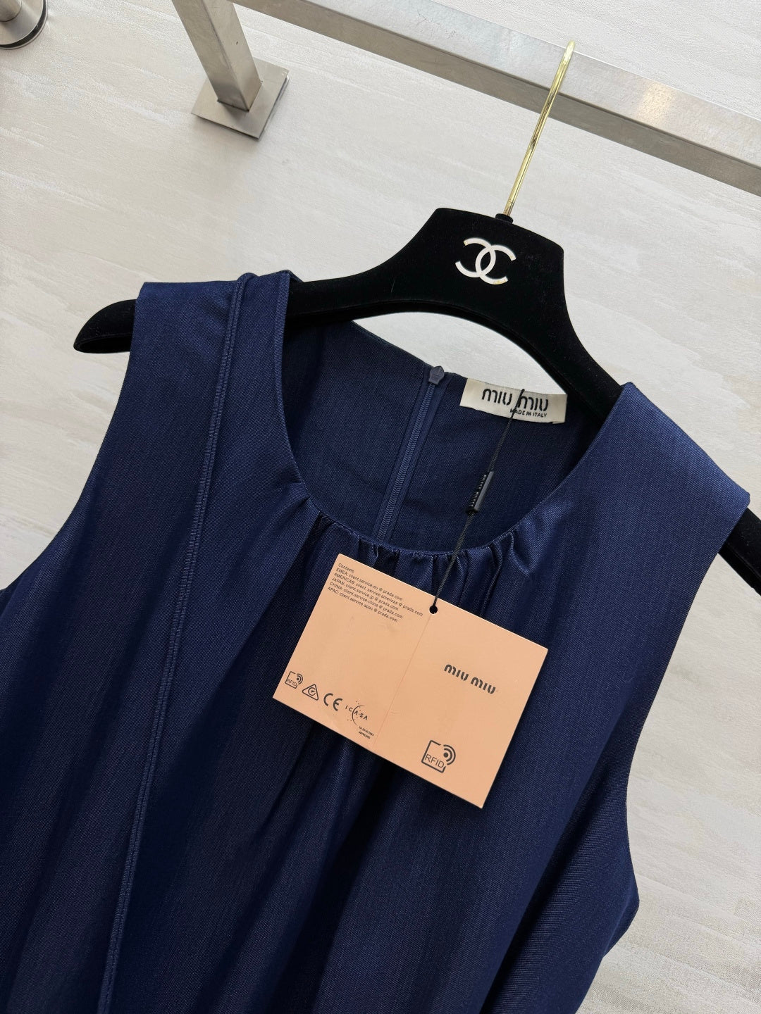 MiuMiu 2026 Sleeveless Dress Cotton 398804