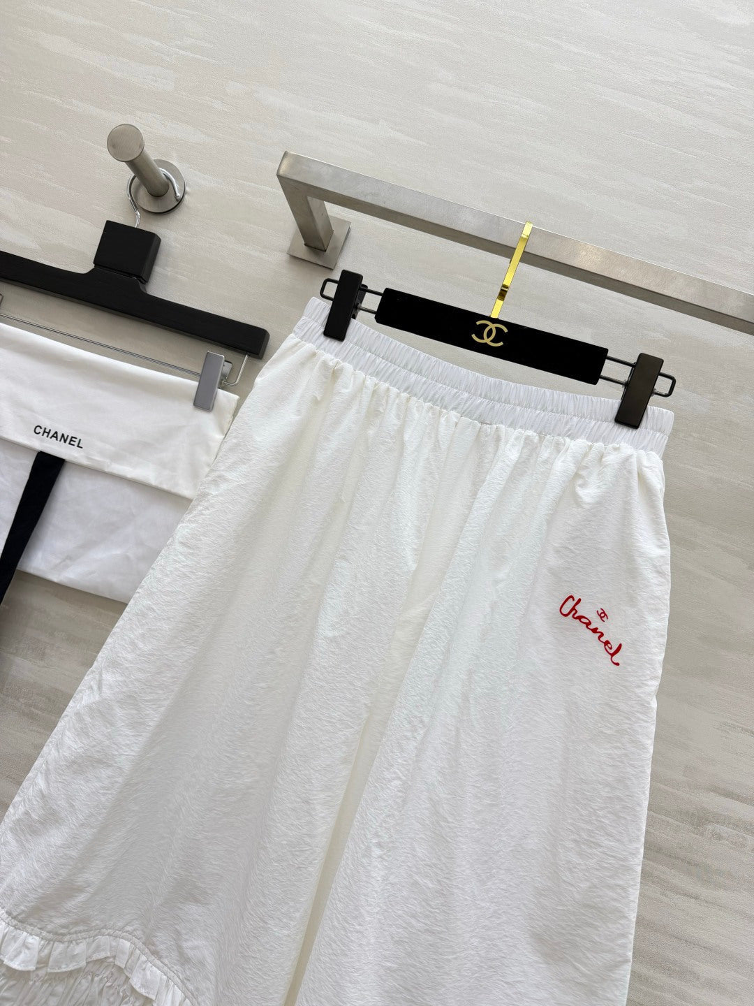 Chanel 2026 Wide-Leg Pants White Cotton 402322