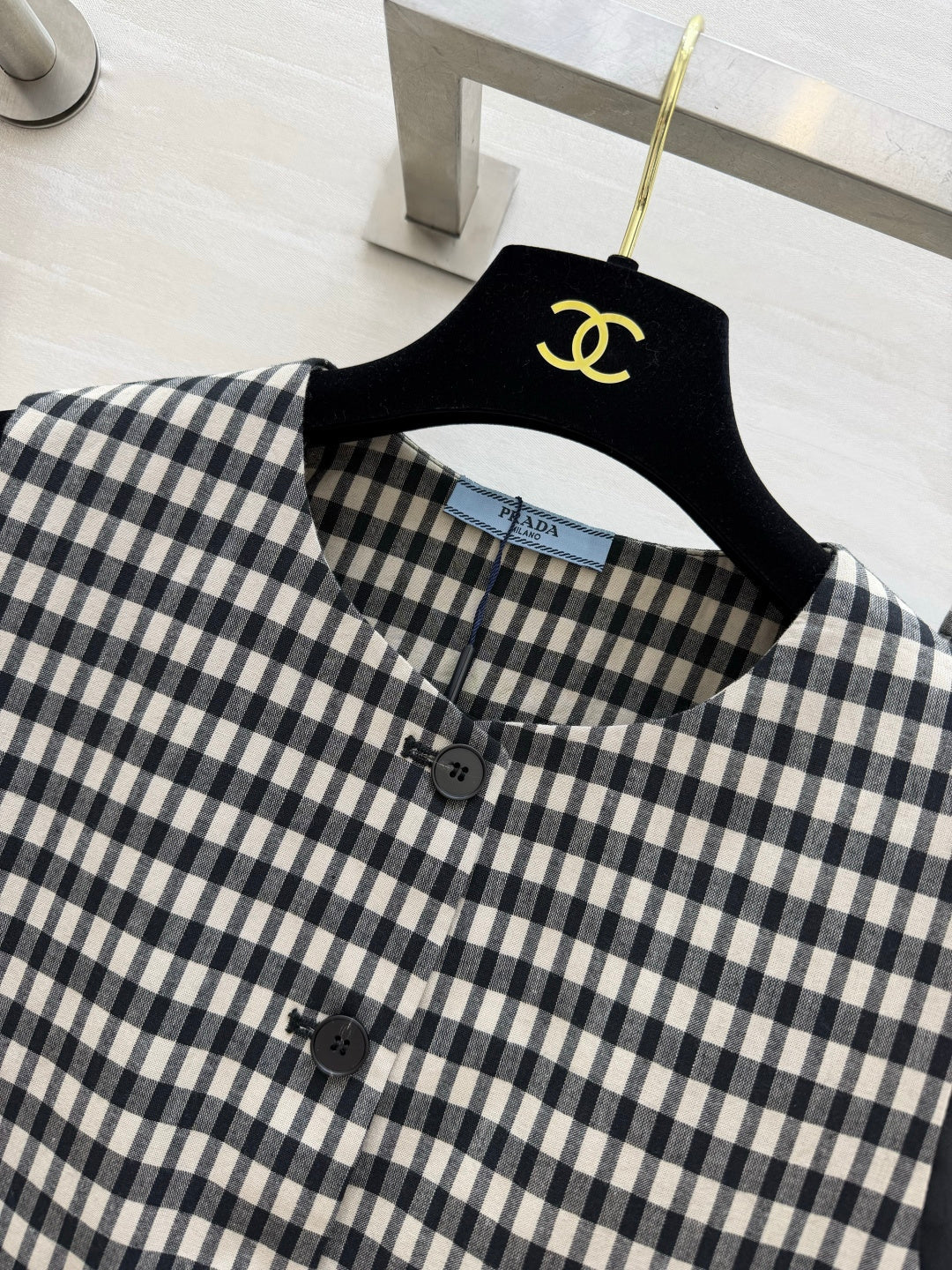 Prada 2026 Vest shirt And Midi Skirt Set Black Cotton 403394