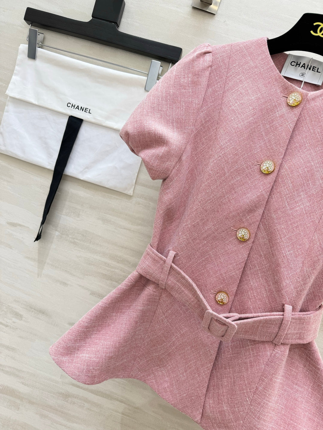 Chanel 2026 Coat Pink Tweed 408529