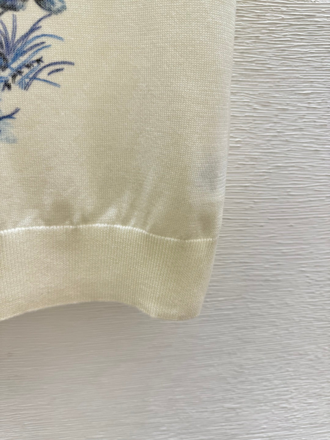 Dior 2026 Short-sleeved Top Cream Pink Purple Wool