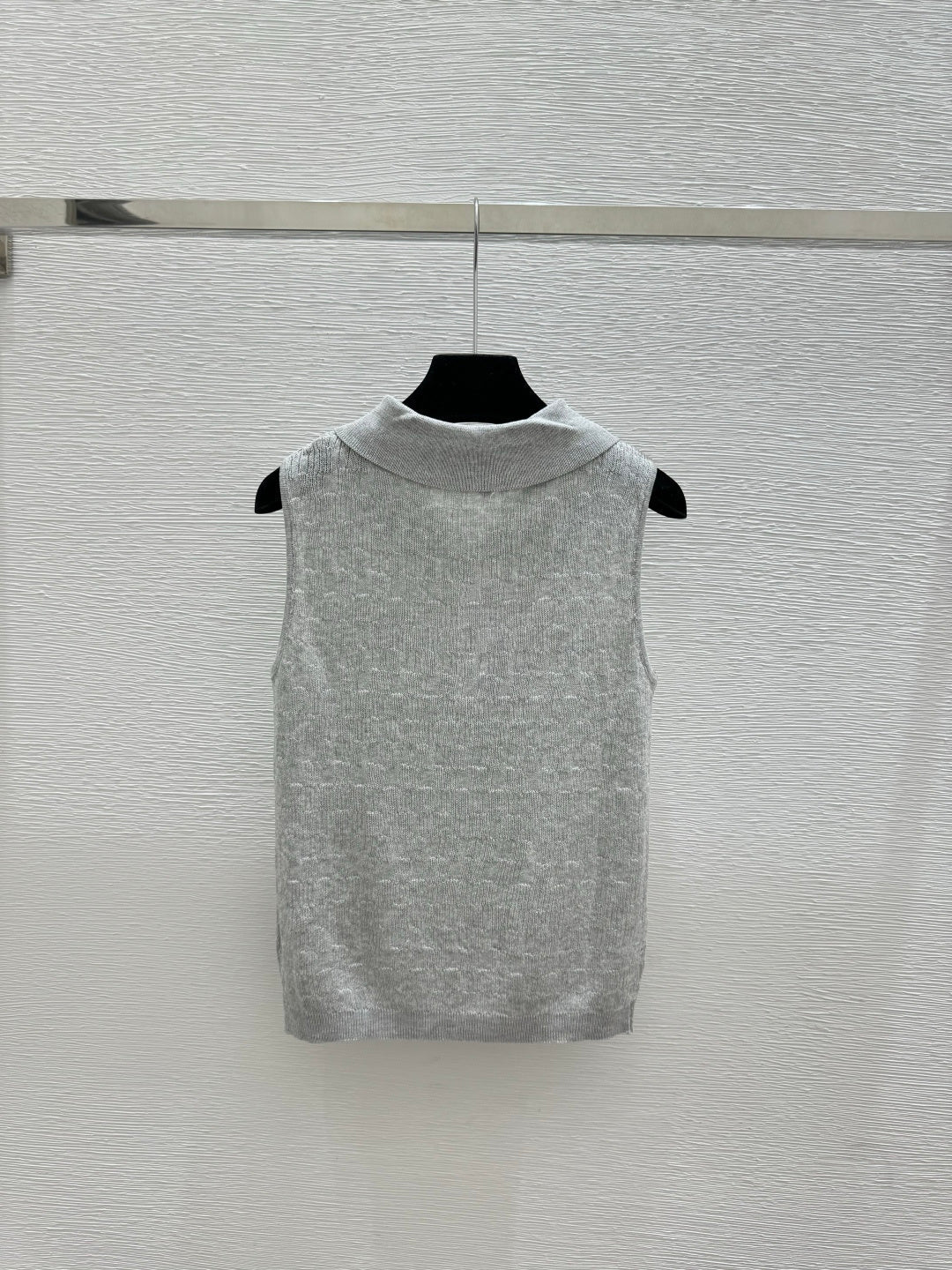 Chanel 2026 Collared Knitted Vest Tencel Wool 294904