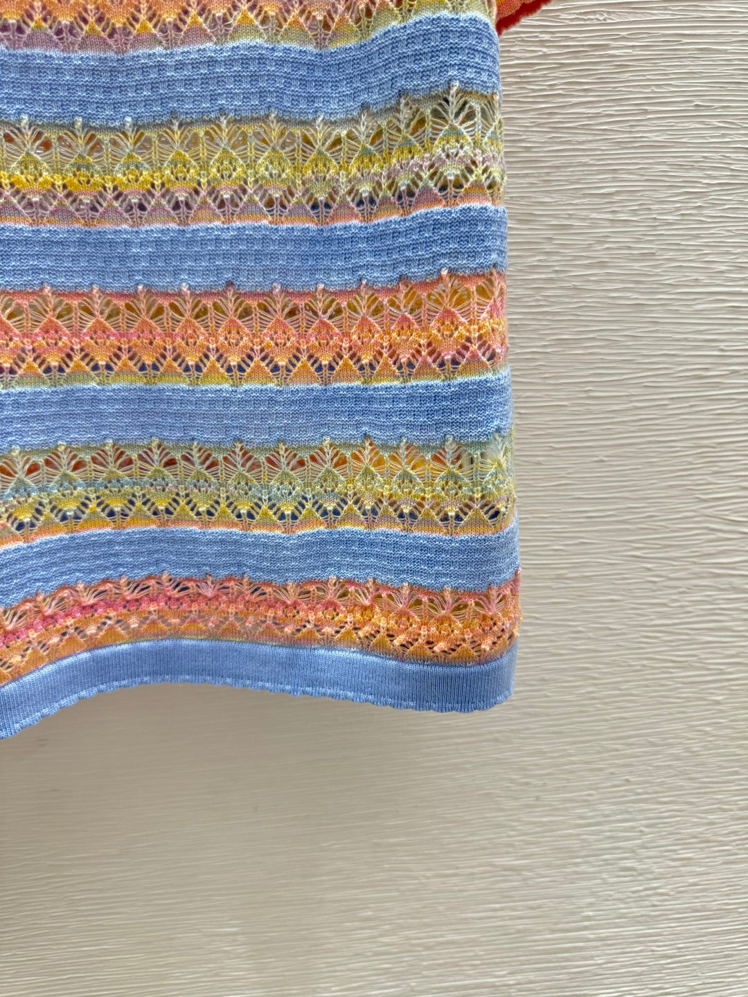 Chanel 2026 Striped Short-sleeved Shirt Multicolor Wool 516774