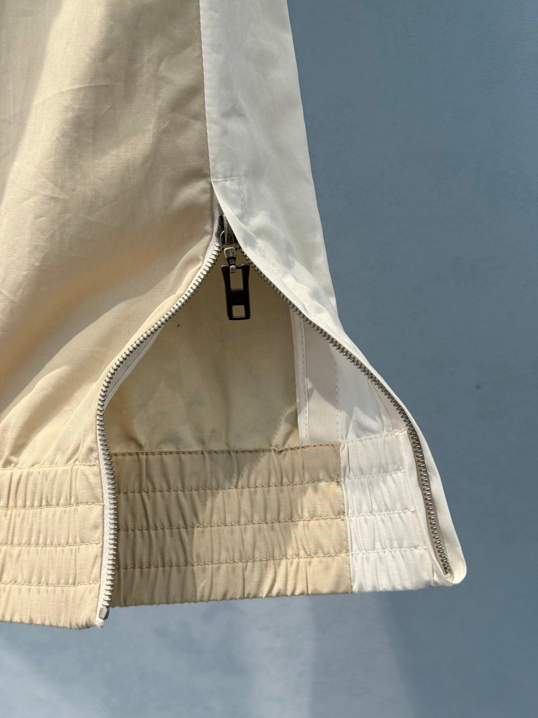 LV Unique Pocket Design Trousers Beige White Cotton