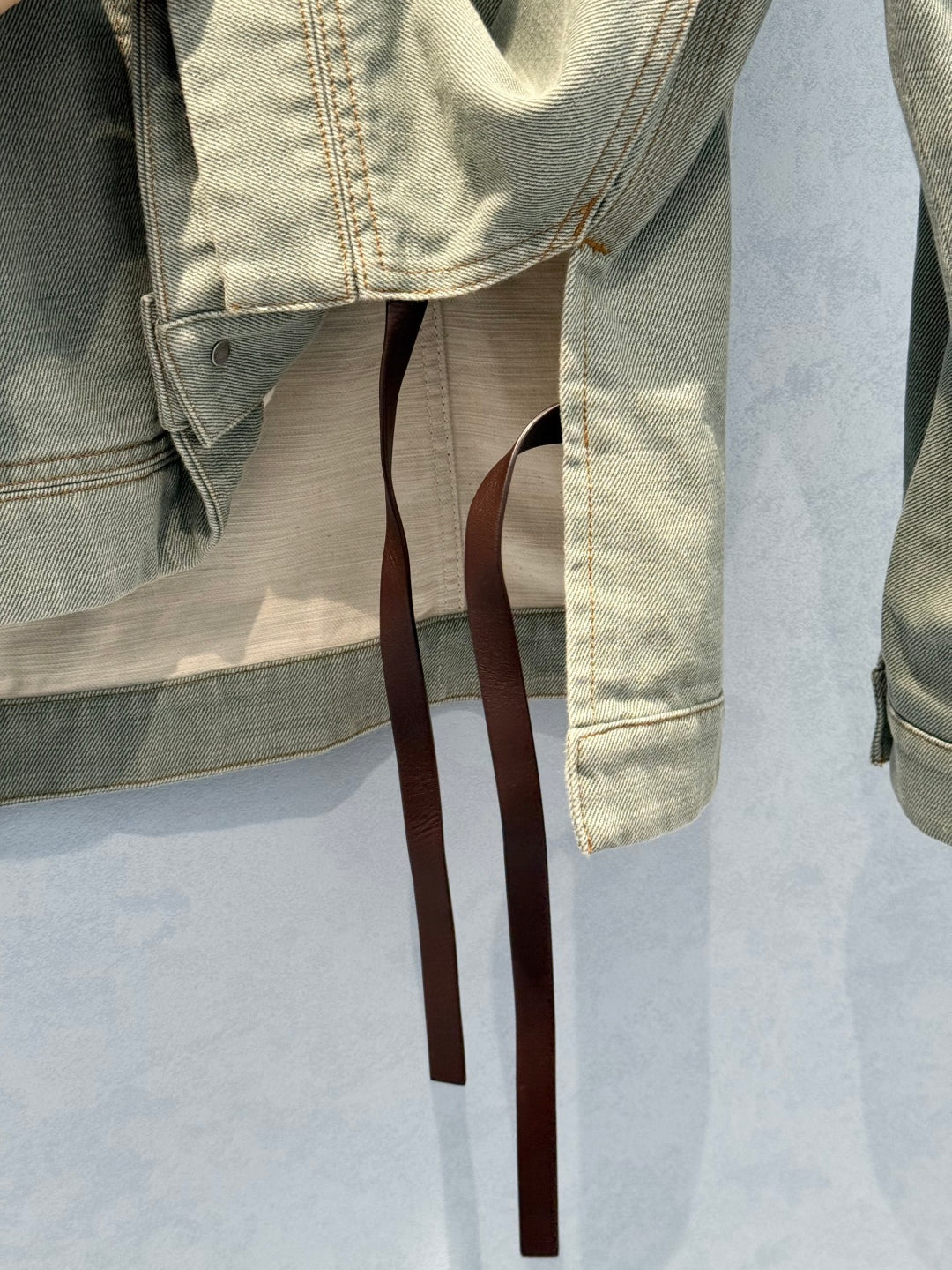 Loewe 25 Jacket Beige Green Cotton And Denim