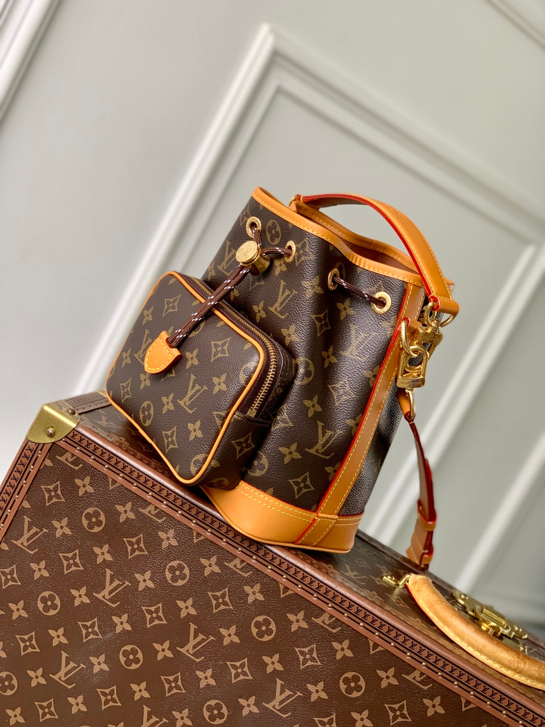 LV Noe Cargo 24cm Brown  Monogram Canvas 330769