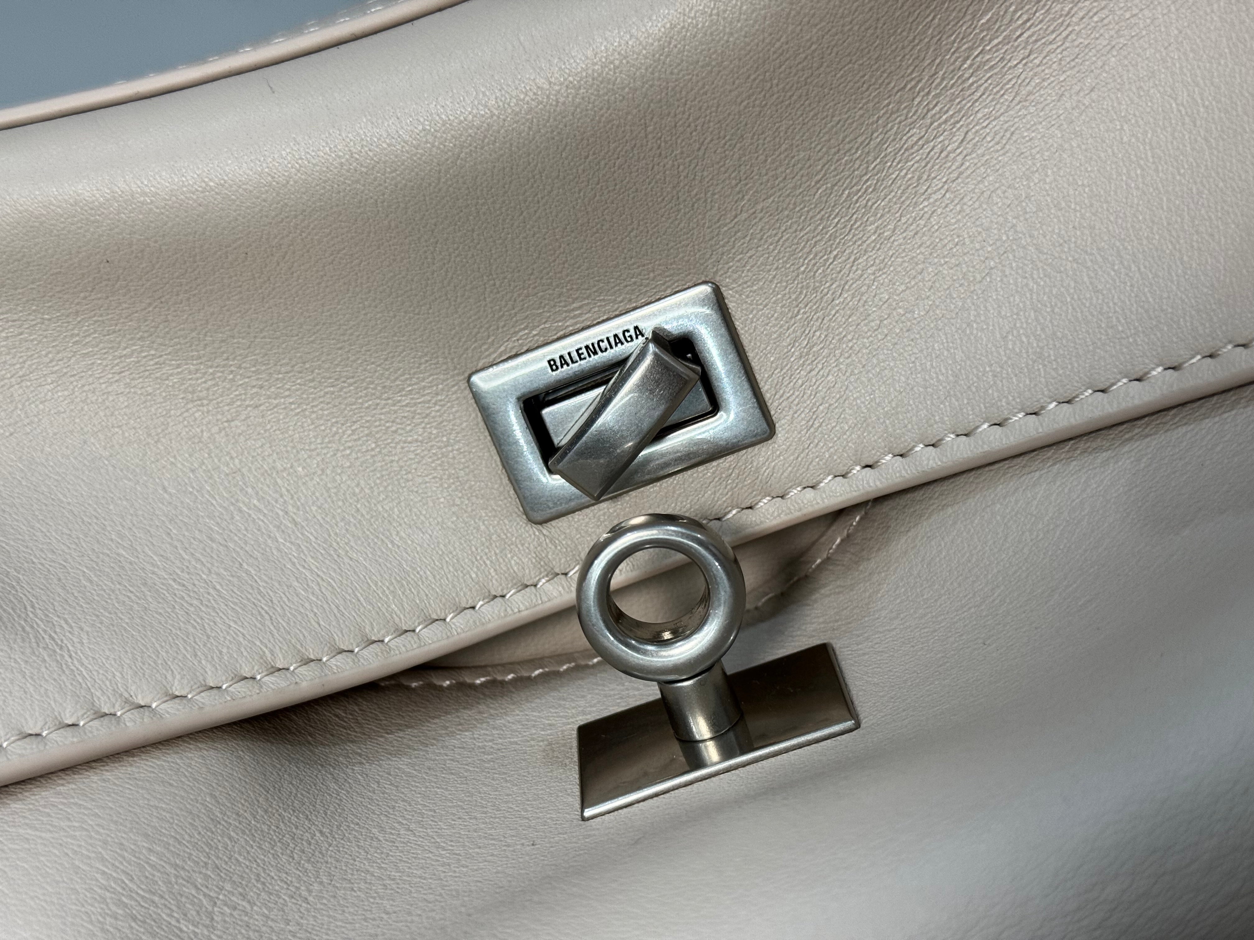 Balenciaga Small Bag 29 Beige Calfskin Sliver Hardware