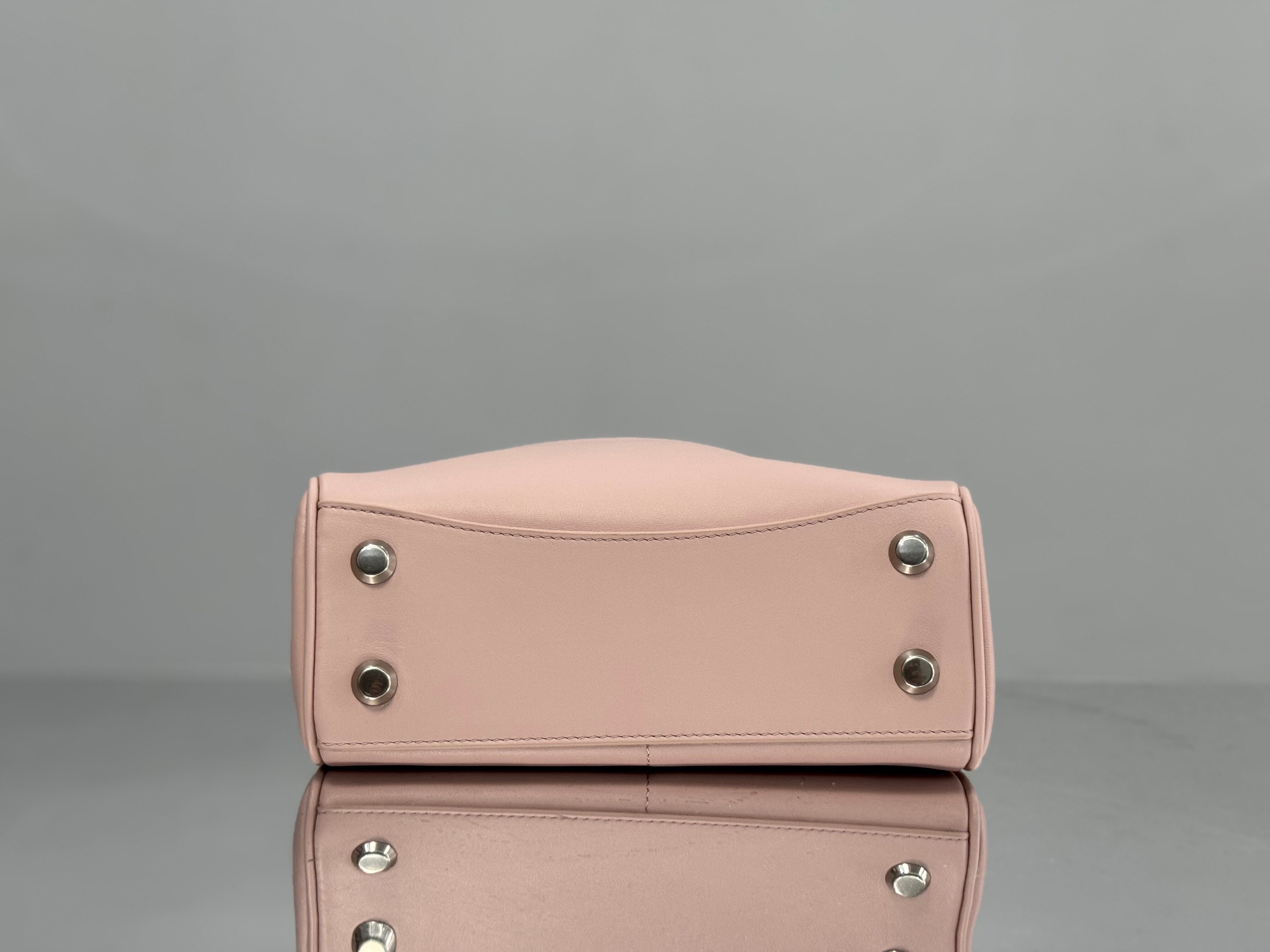 Balenciaga Mini Bag 22 Light Pink Calfskin Sliver Hardware