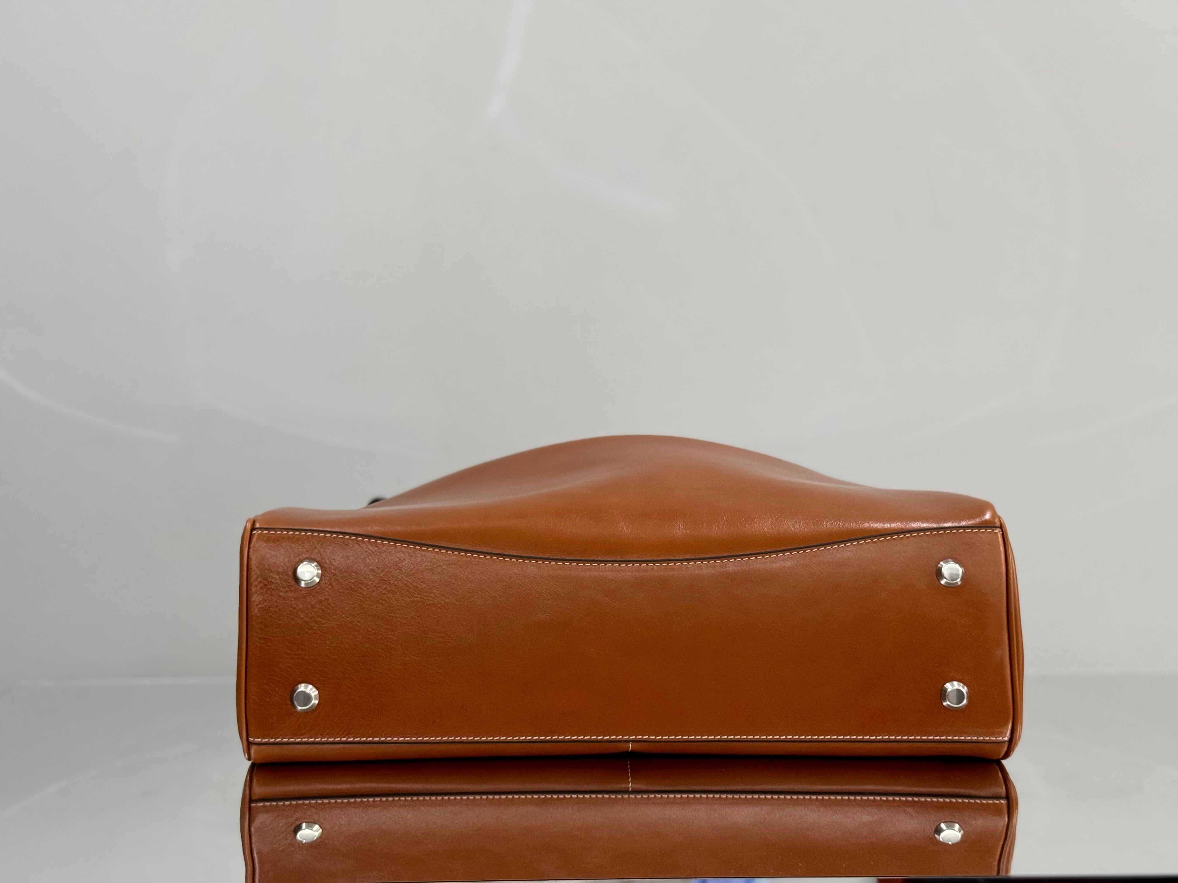 Balenciaga Large Bag 40 Camel Brown Cowhide Sliver Hardware