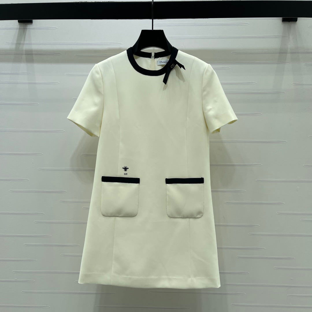 Dior 2026 Dress Cream Black Cotton Polyester