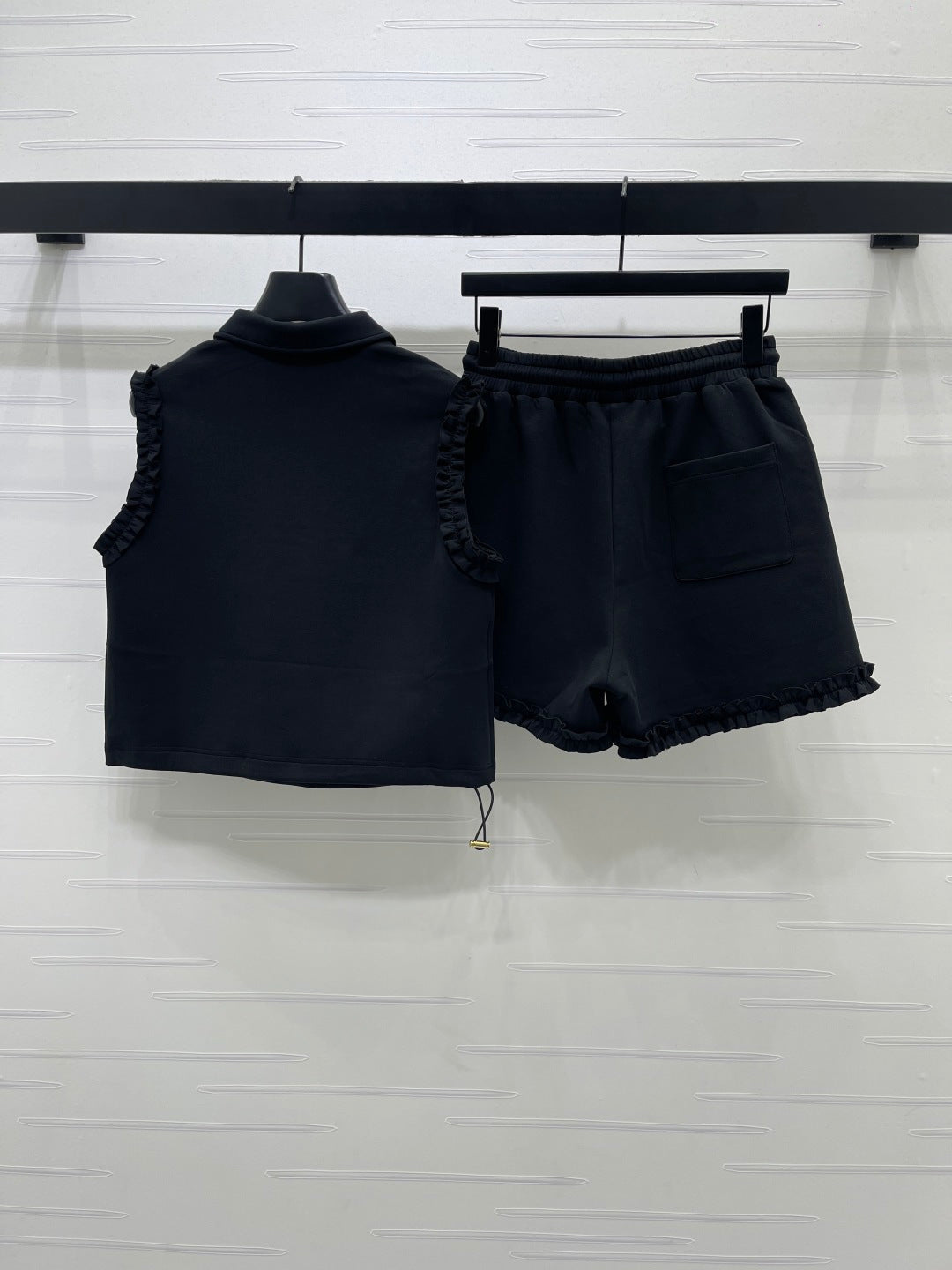 MiuMiu 2026 Vest Shirt and Casual Shorts Set Cotton 645479
