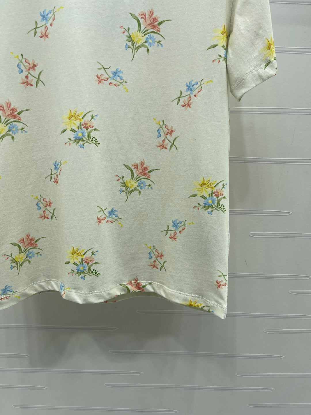 Dior 2026 Floral Short-sleeved T-shirt Cotton 392675