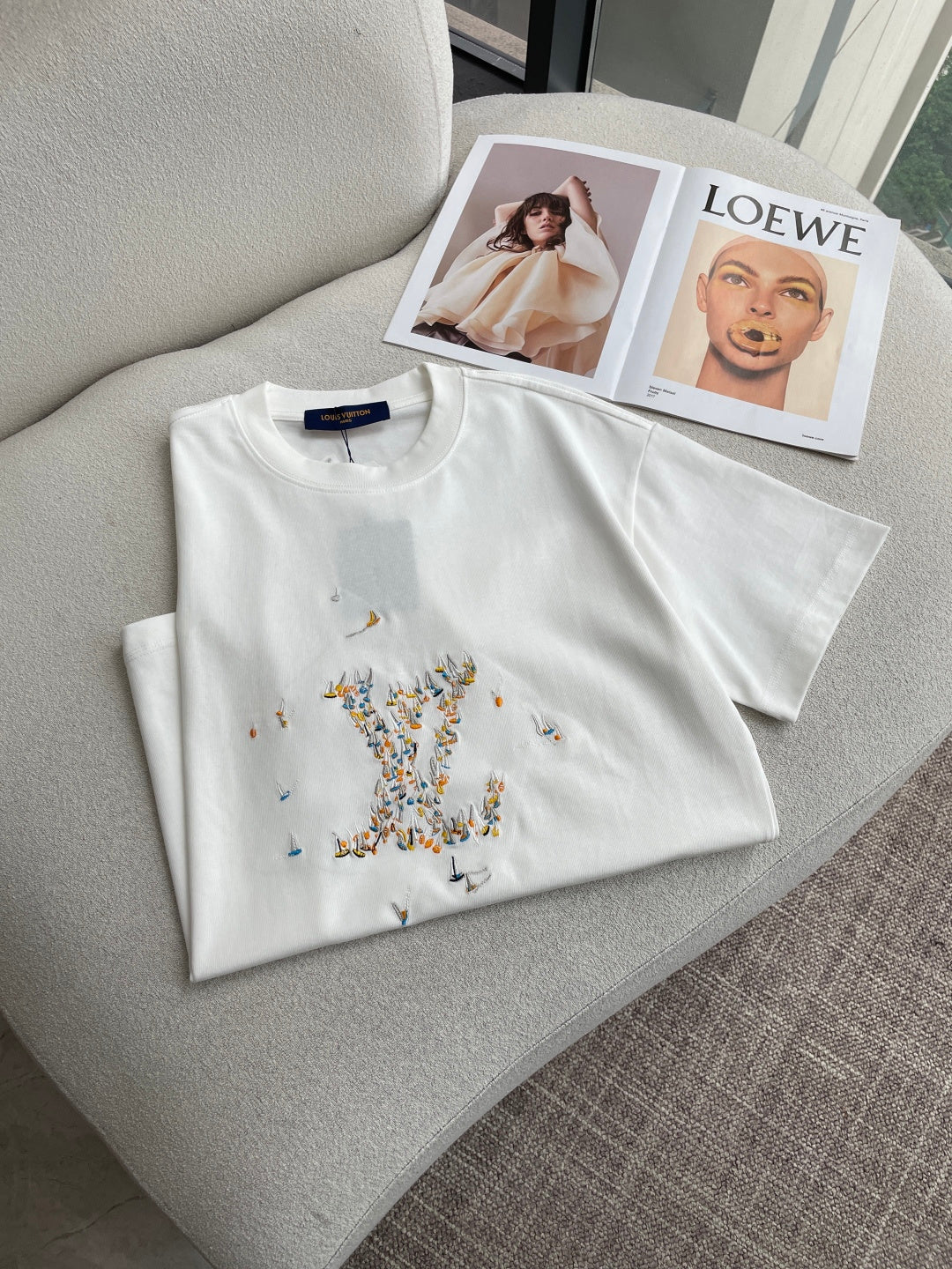 LV 26A Short-Sleeve T-Shirt Oversized Cotton 405952