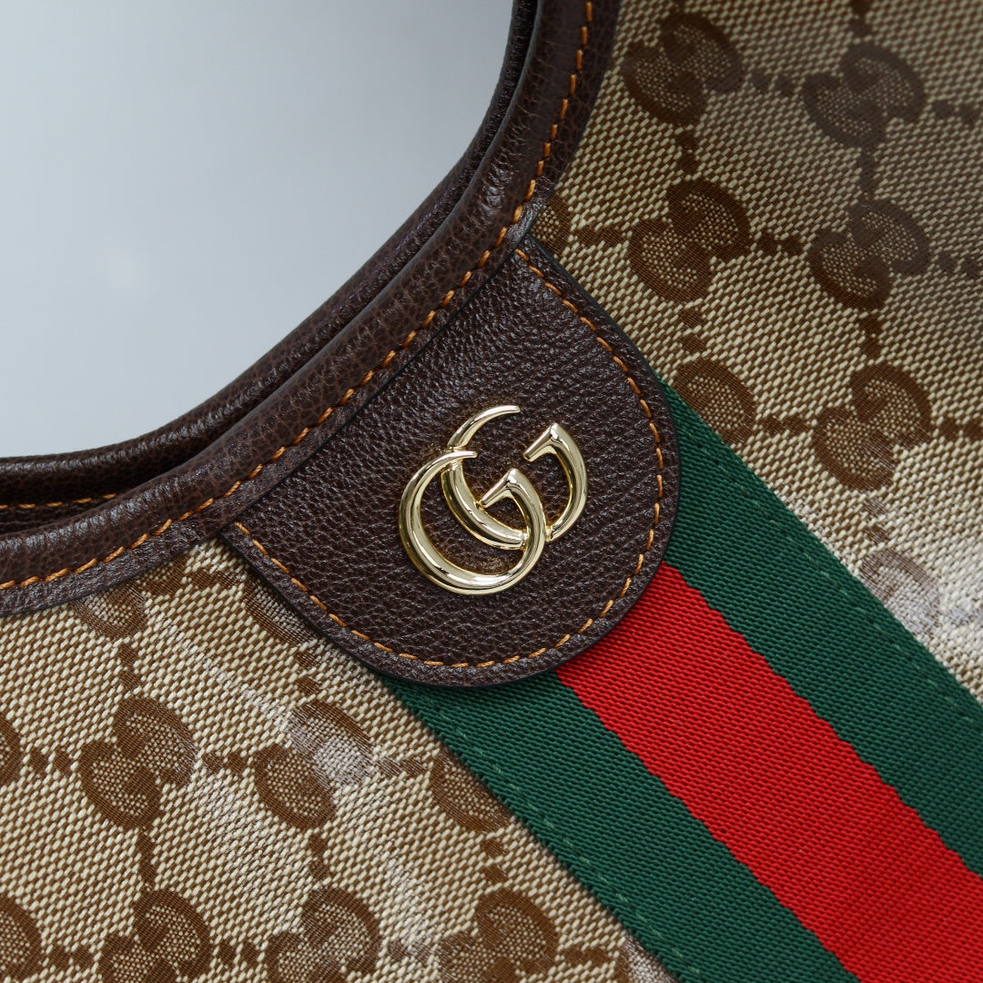 Gucci 2026 Giglio Shoulder Bag 25cm Canvas Calfskin