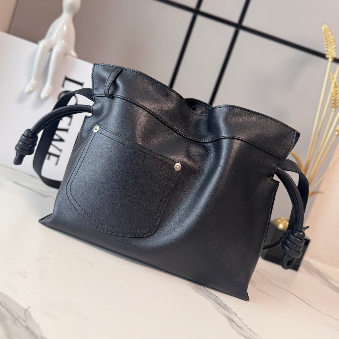 Loewe Flamenco Clutch Bag Black Calfskin 280523