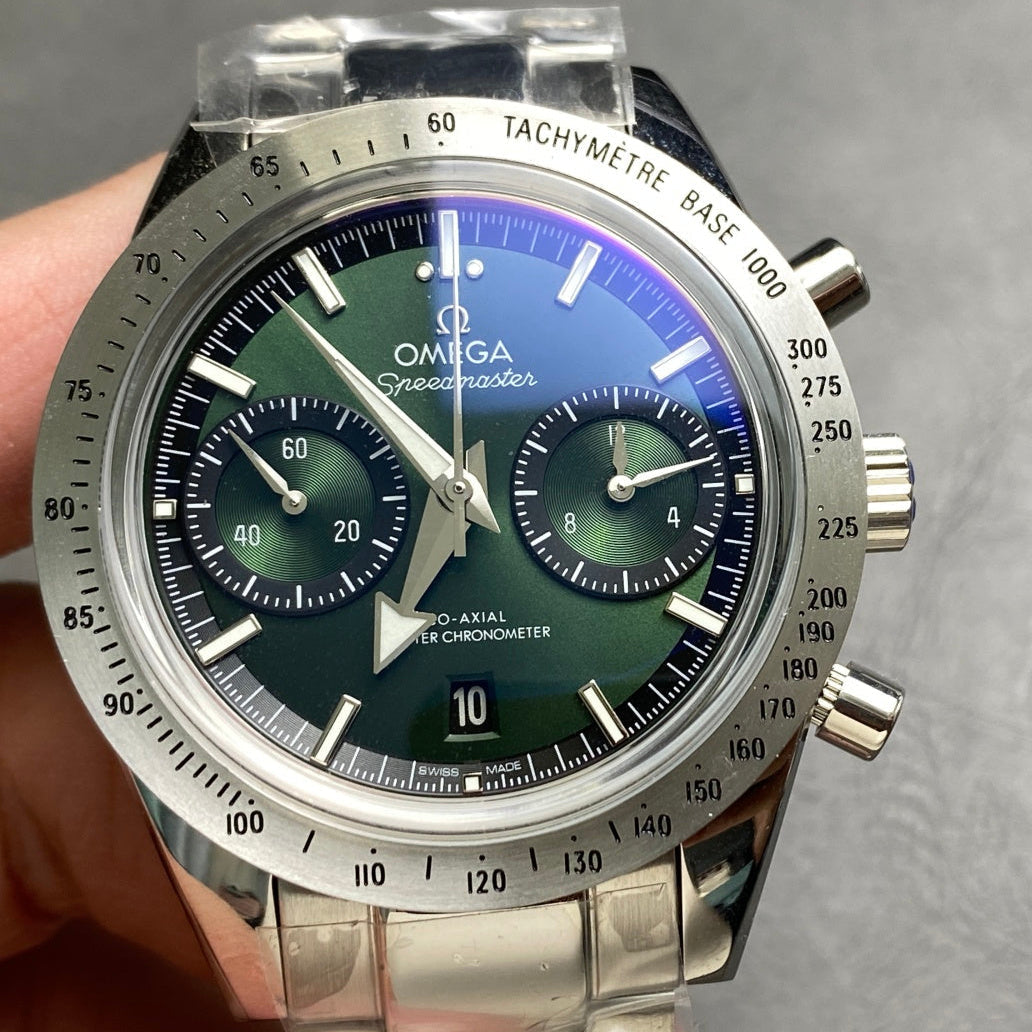 Omega Speedmaster Co-Axial Master Chronometer 40.5mm Watch Green Dial