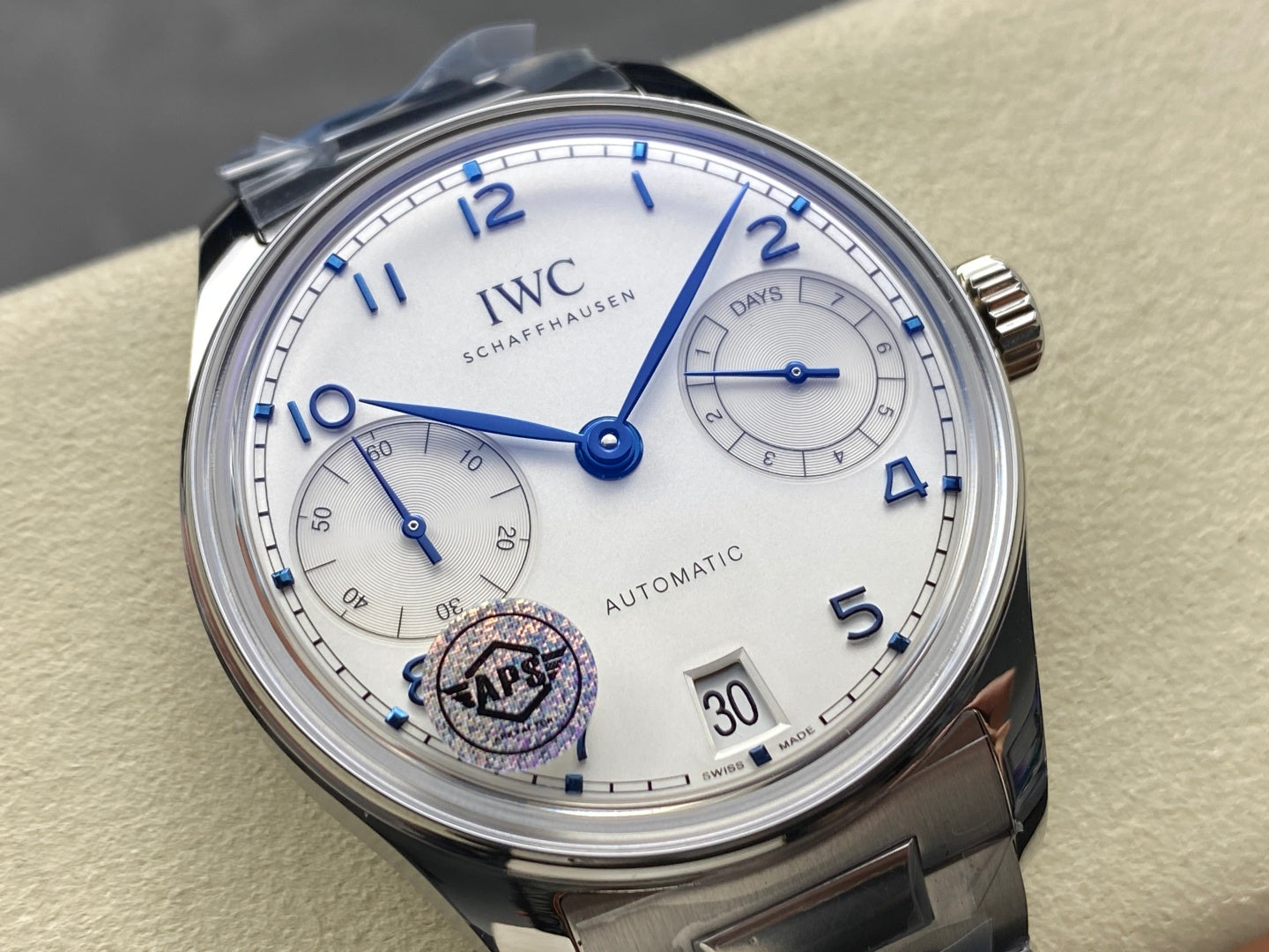 IWC Portuguese 42.4mm Cream Dial Steel Case Blue Numerals
