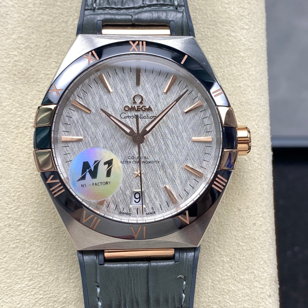 Omega Constellation Co-Axial Master Chronometer 41mm Watch Khaki Strap
