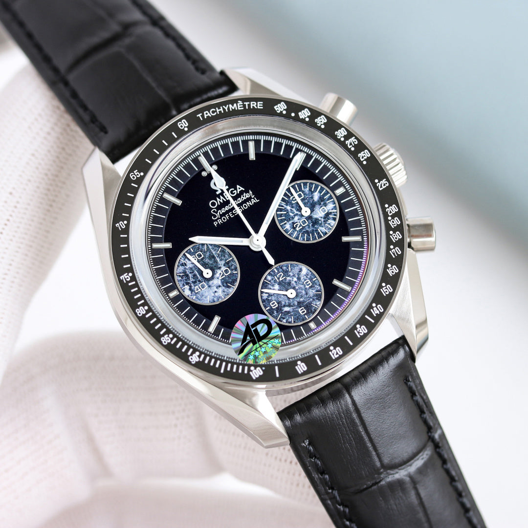 Omega Speedmaster Professional Moonwatch 42mm Black Leather Strap