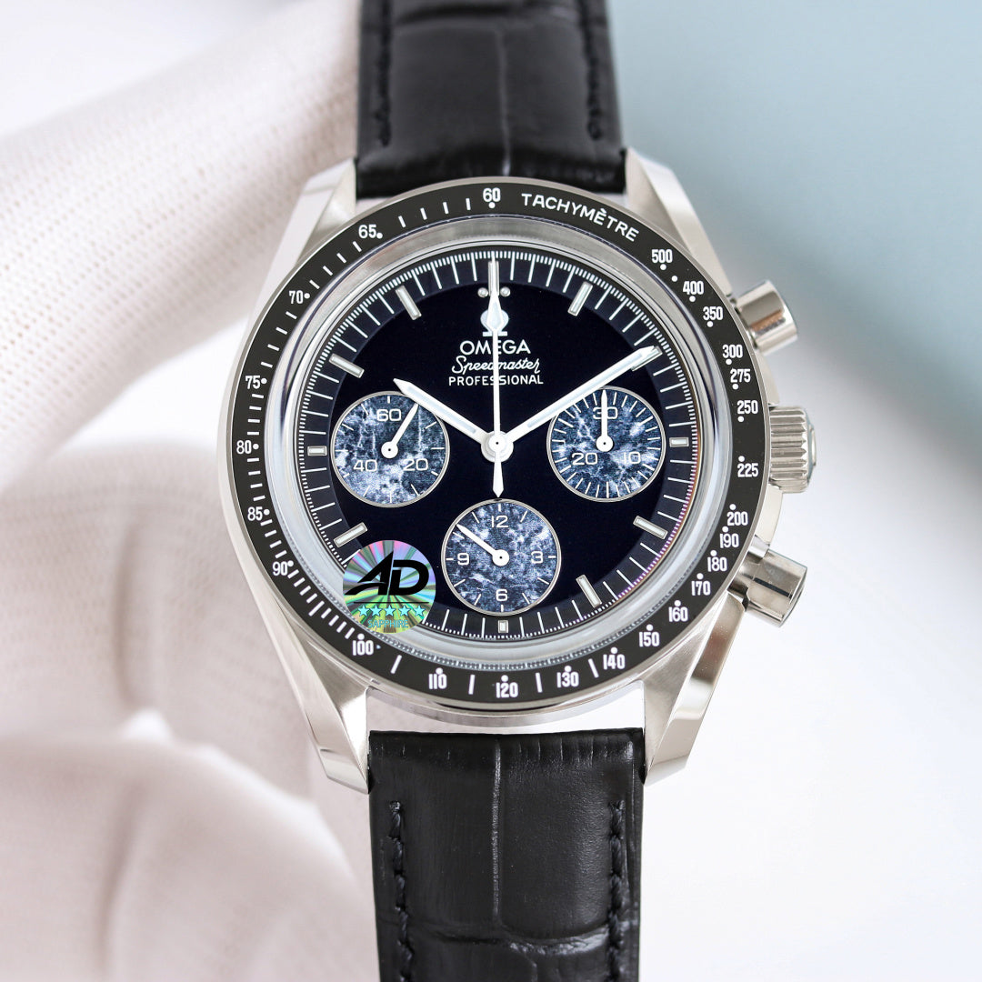 Omega Speedmaster Professional Moonwatch 42mm Black Leather Strap