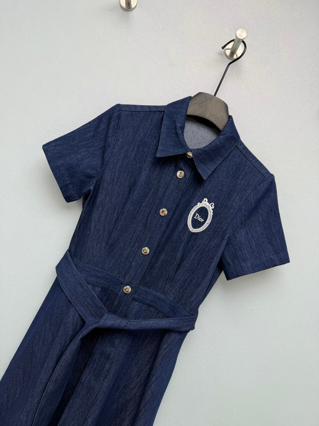 Dior 2026 Denim Short-Sleeve Dress Blue Cotton 350912