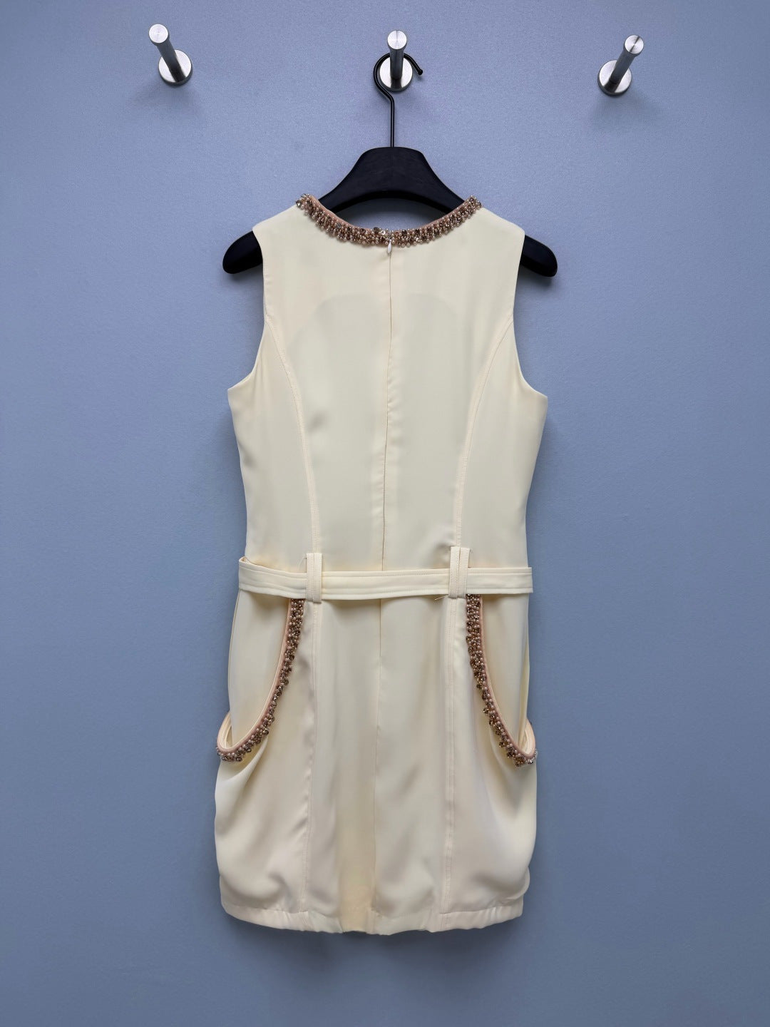 Chanel 2026 Sleeveless Dress Cream Brown Cotton 400298