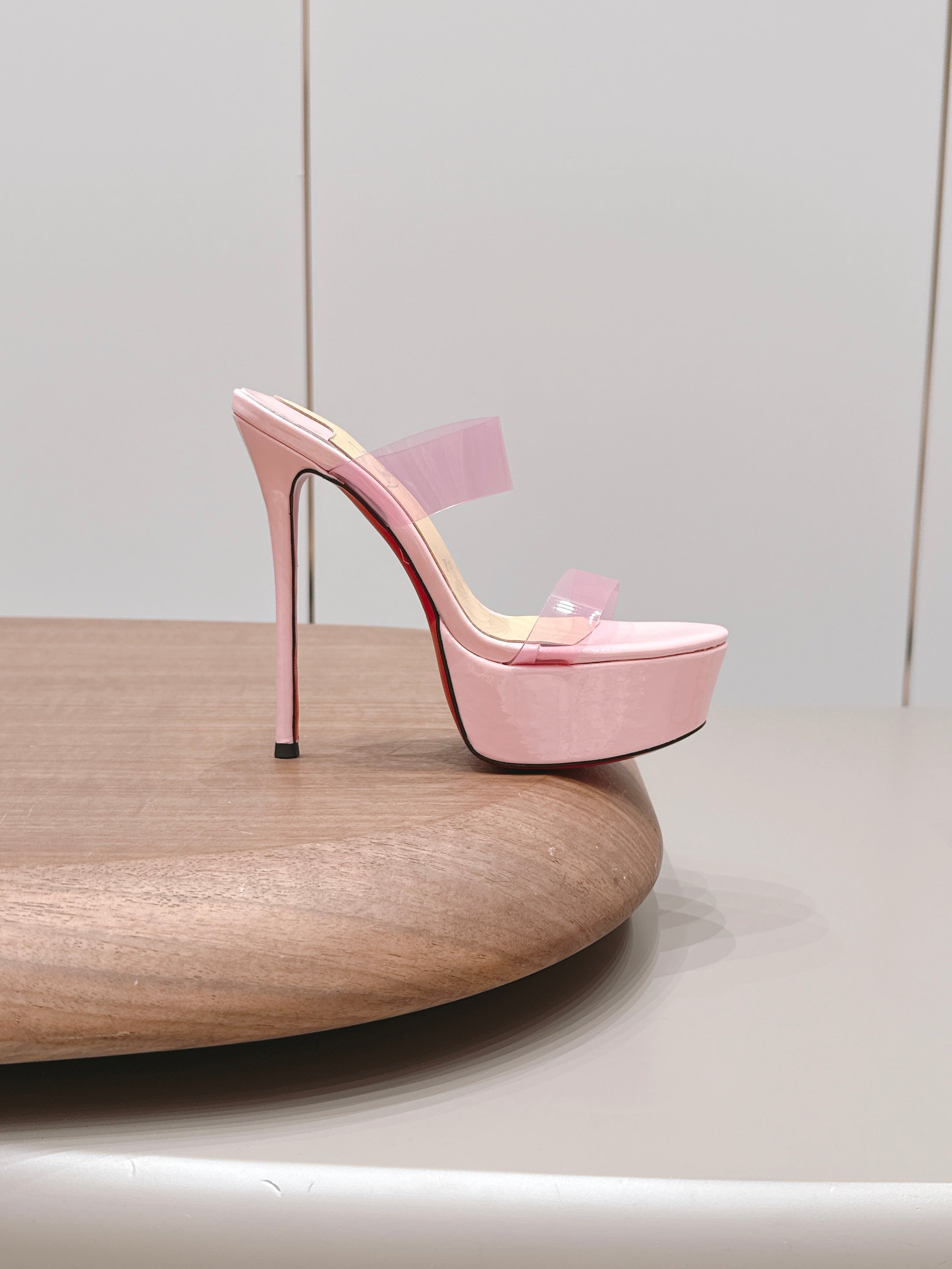 Christian Louboutin 2026 Just Nothing Alta Sandal 140mm PVC And Patent Leather 875845